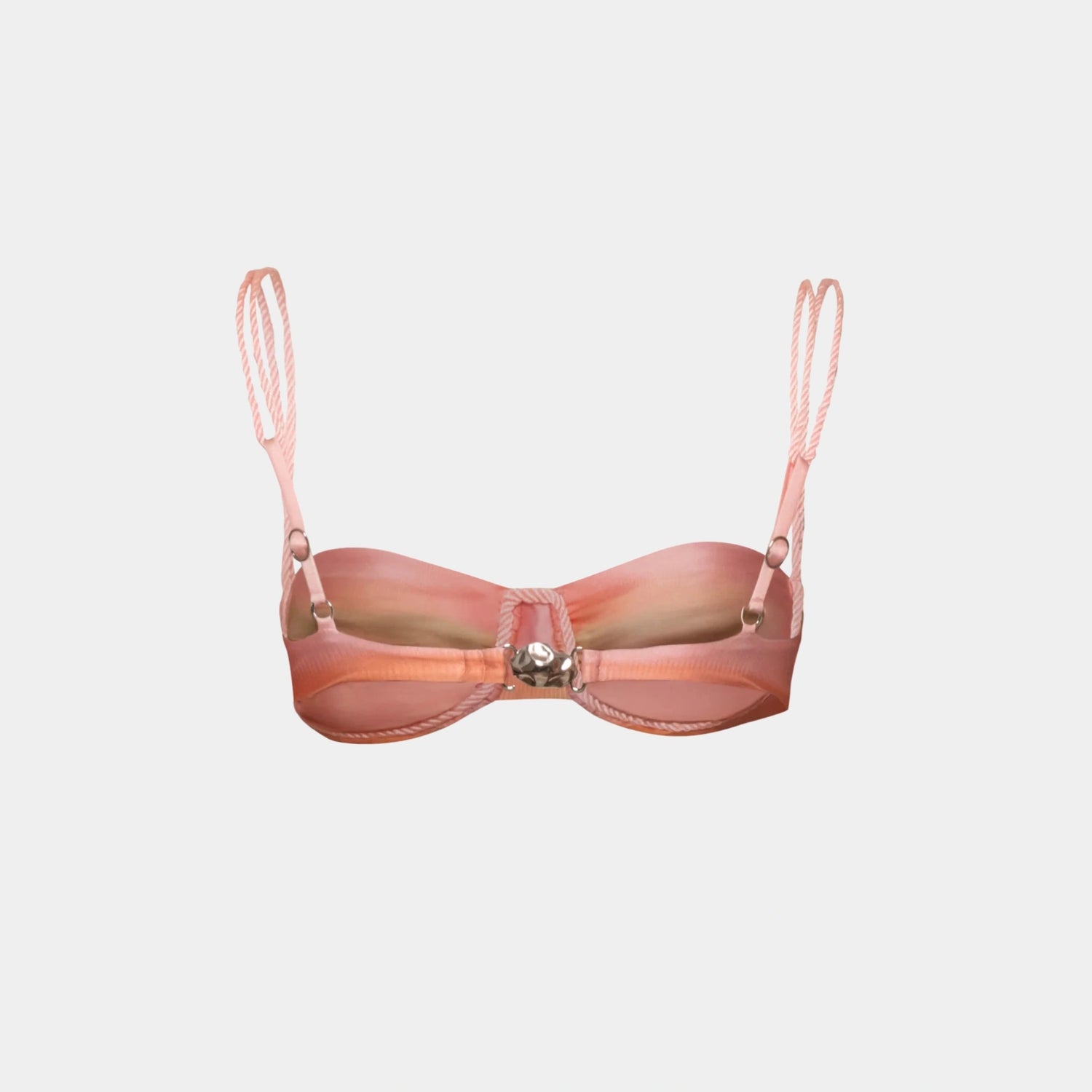 Baobab Lula Bikini Top, Coral Reef, Back