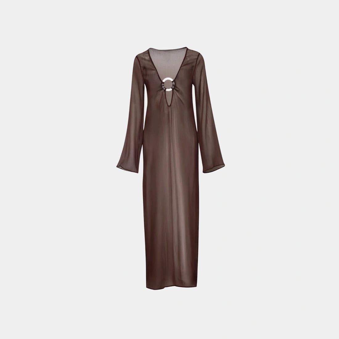 Baobab Moon Maxi Cover Up, Brunette, Front