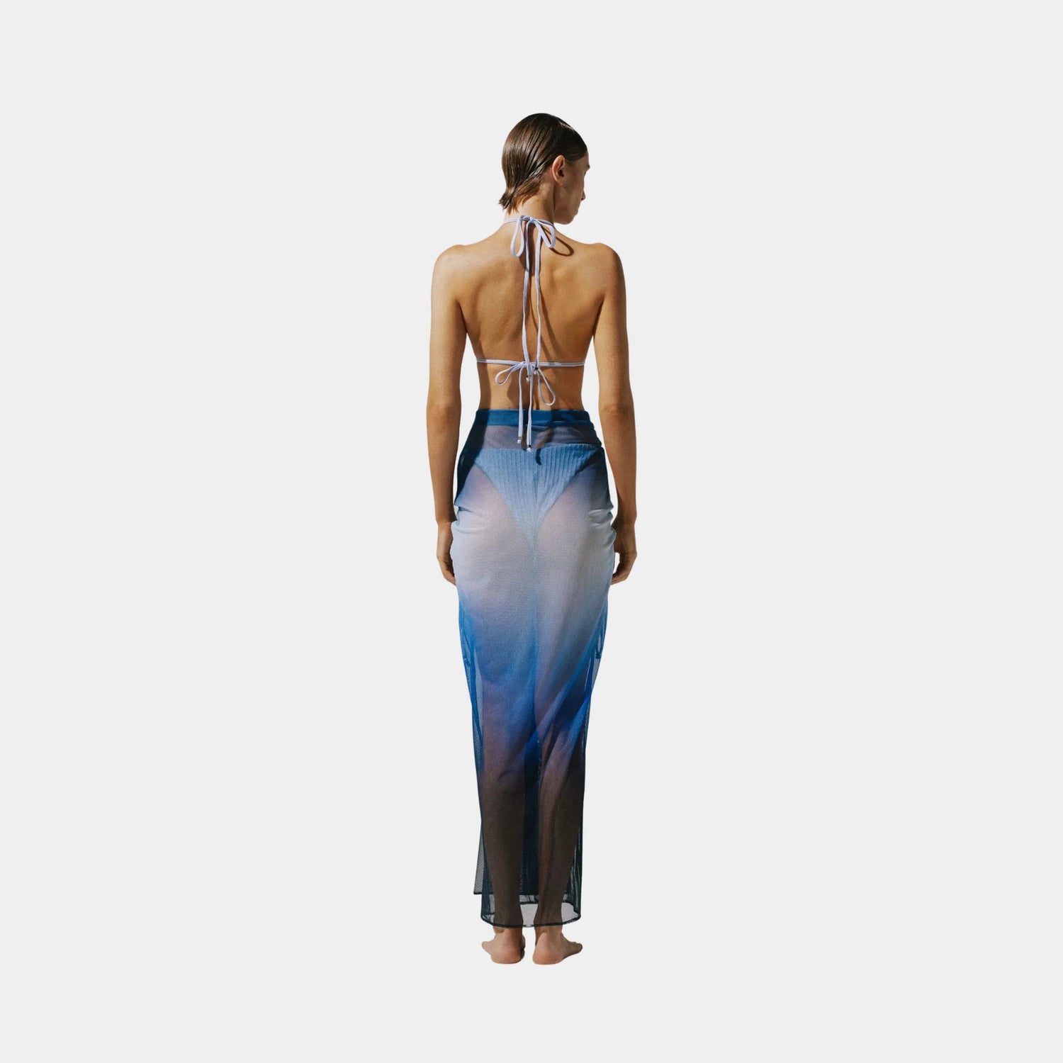 Baobab Nia Maxi Skirt in Blue , Back model