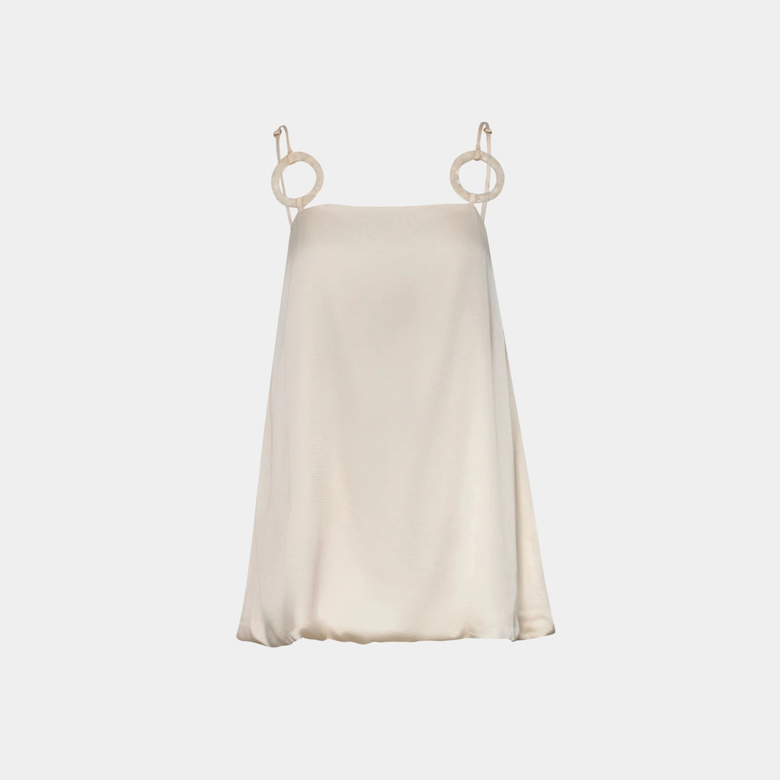 Baobab Porto Top in Silk, Ivory, Front