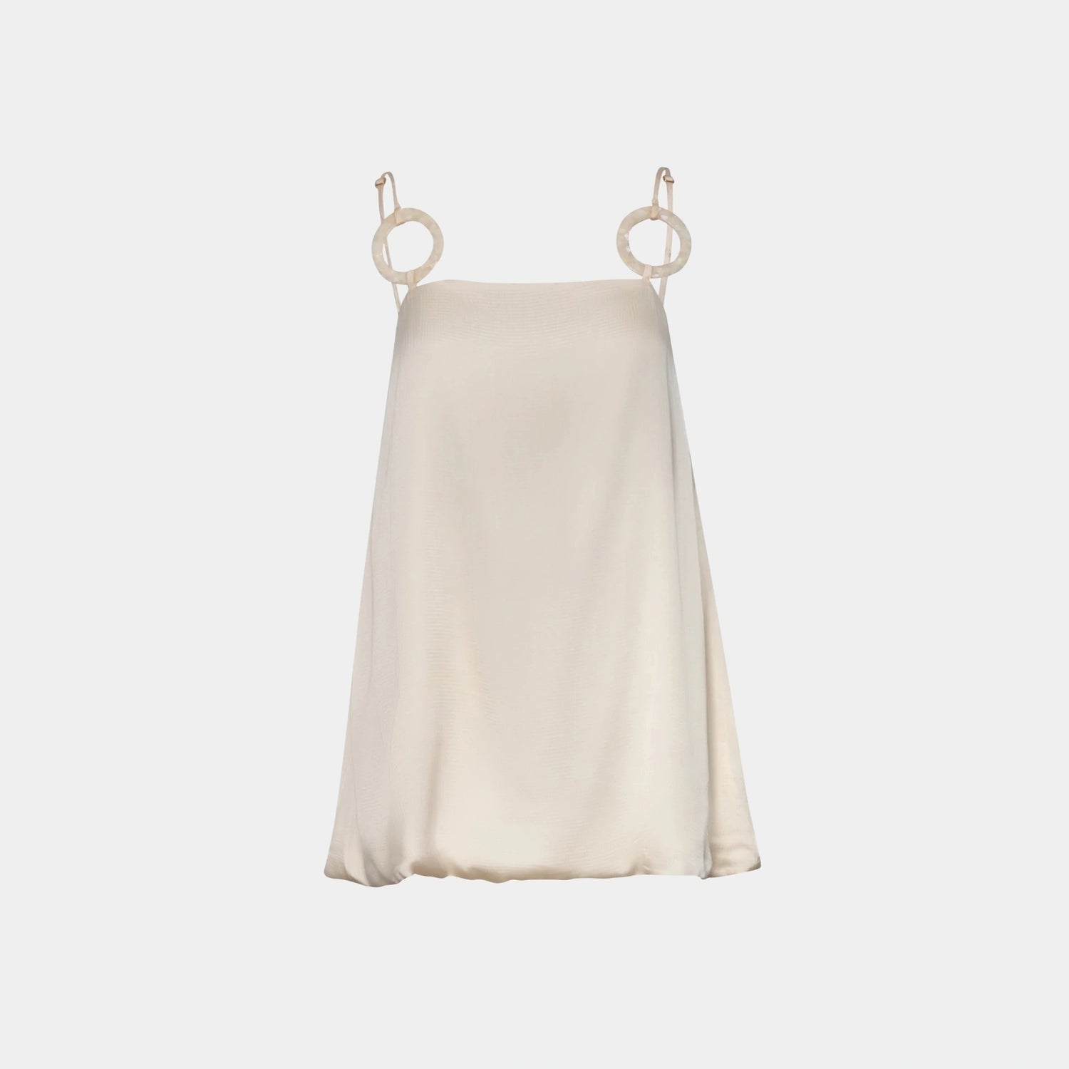 Baobab Porto Top in Silk, Ivory, Front