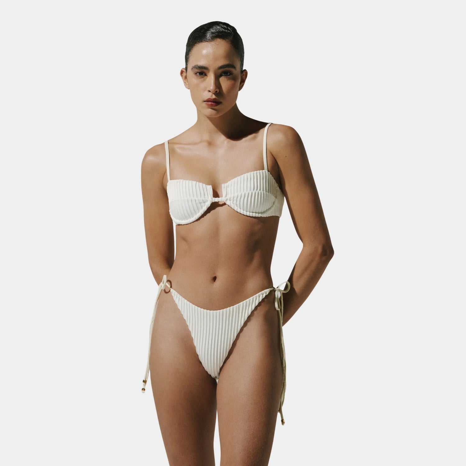 Boabab Roma Bikini Bottom, Ivory, Model