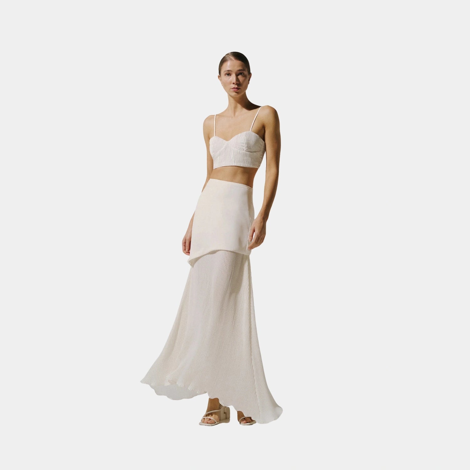 Baobab Roma Maxi Skirt, Ivory, Model