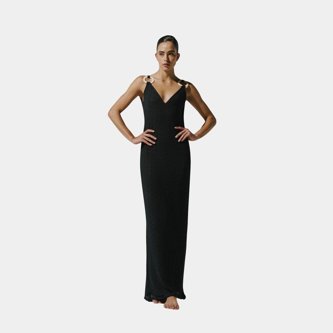 Baobab Tamara Maxi Dress, Black, Model