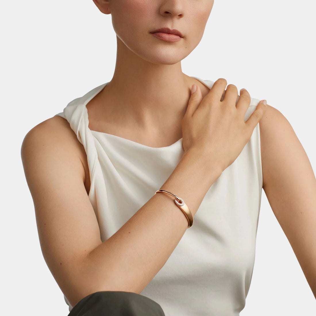 Graff Be Together Diamond Bangle, Rose Gold, Model