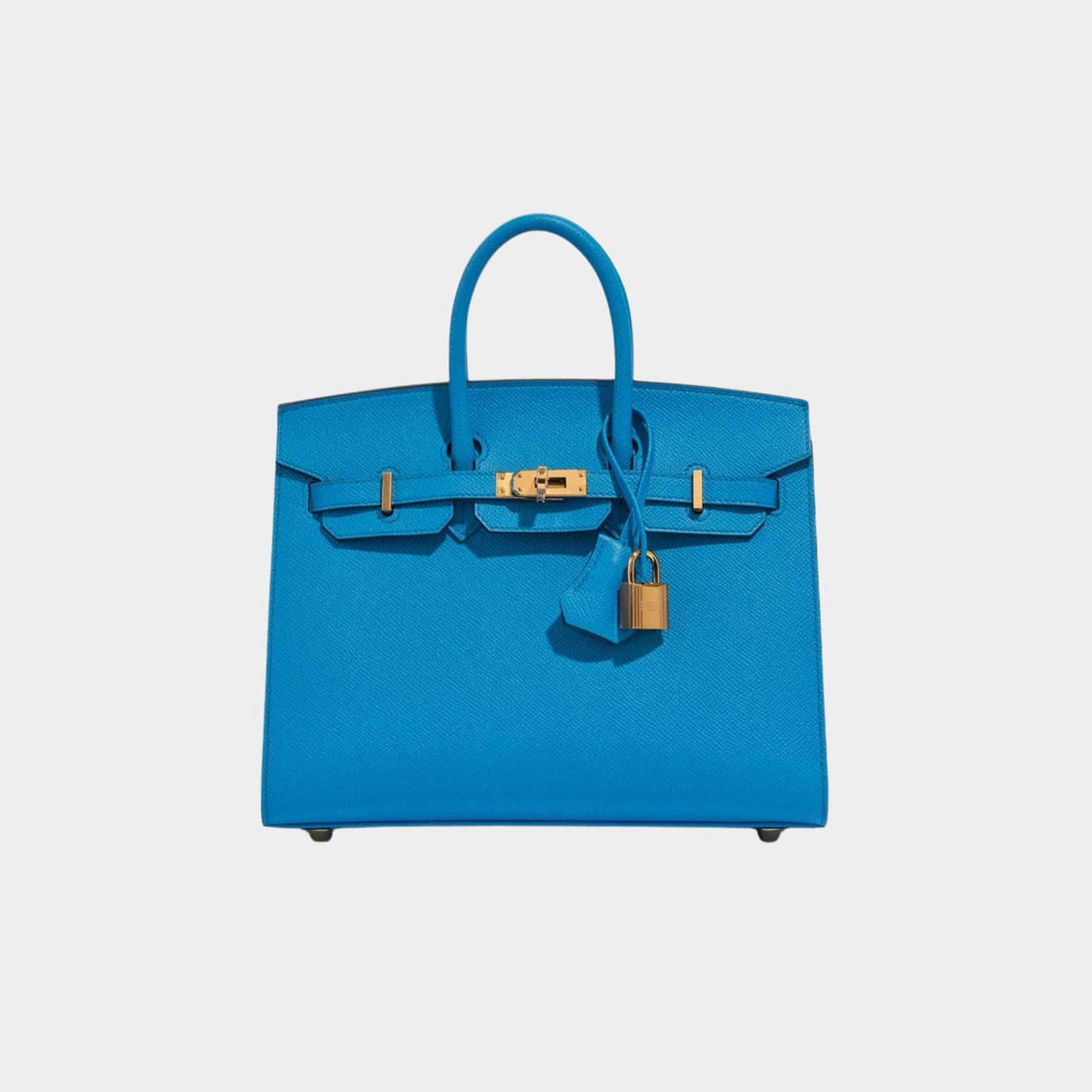 Hermes Birkin 25 Epsom Blue Frida, Front