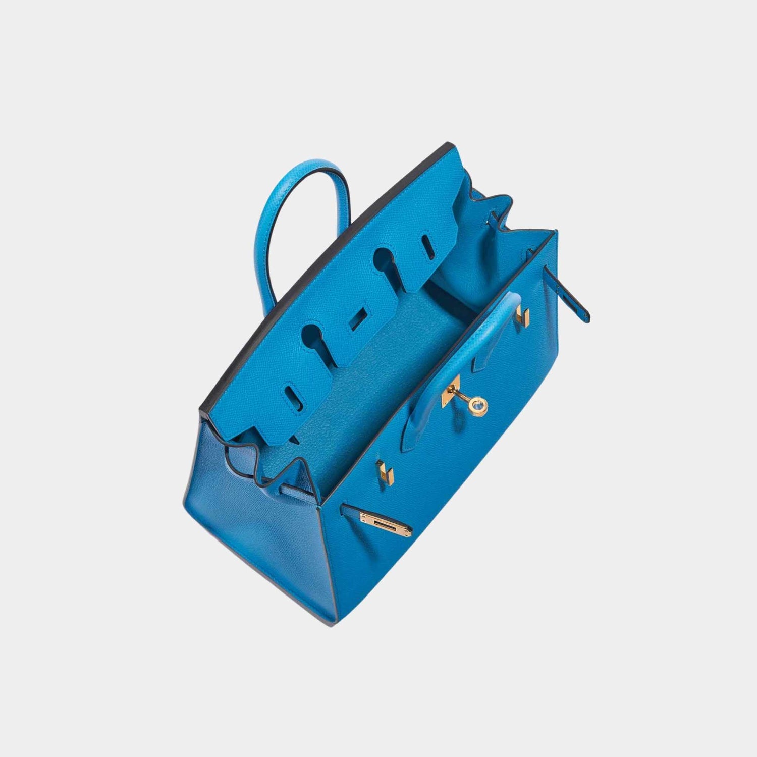 Hermes Birkin 25 Epsom Blue Frida, Top