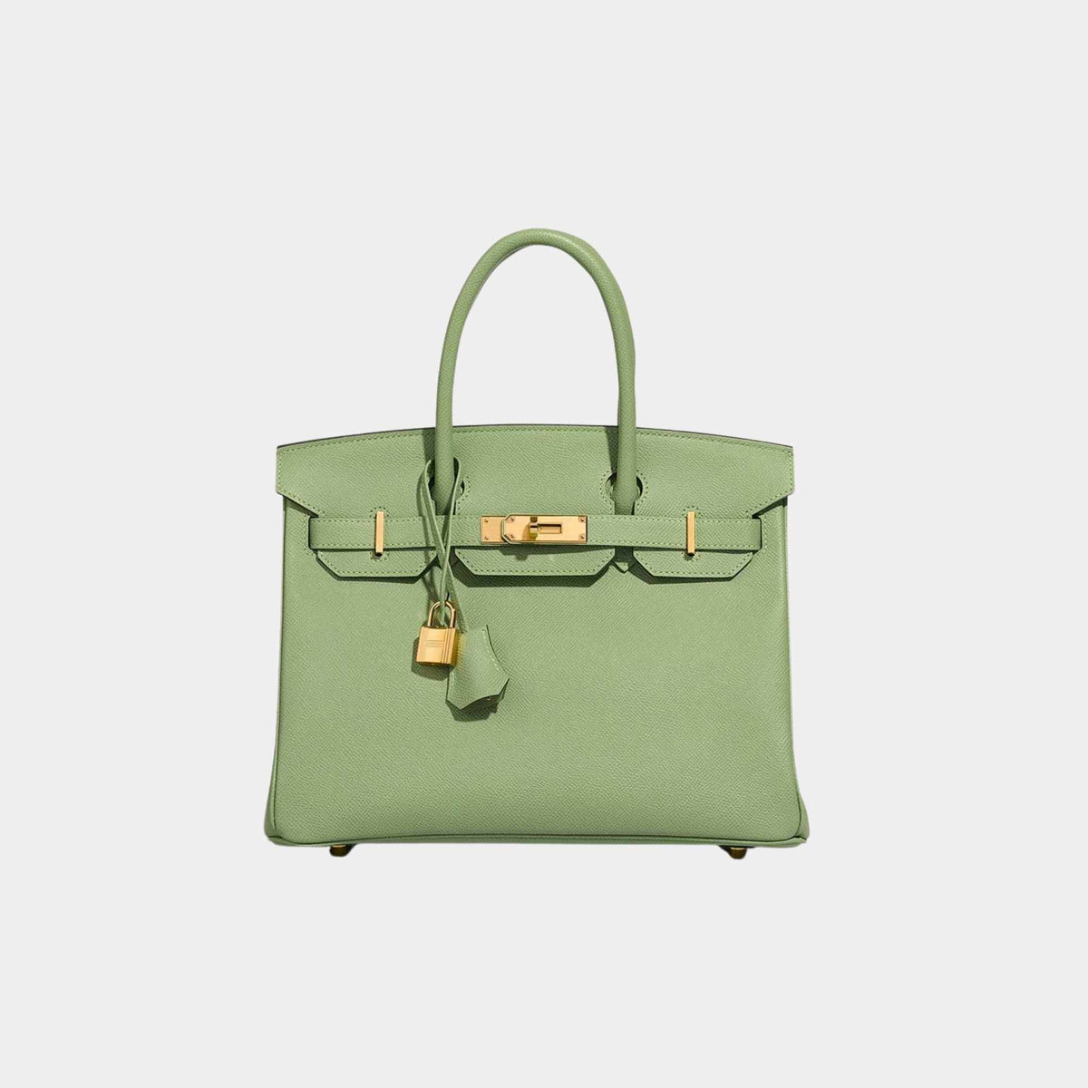 حقيبة Birkin 30 من جلد Epsom باللون Vert Criquet