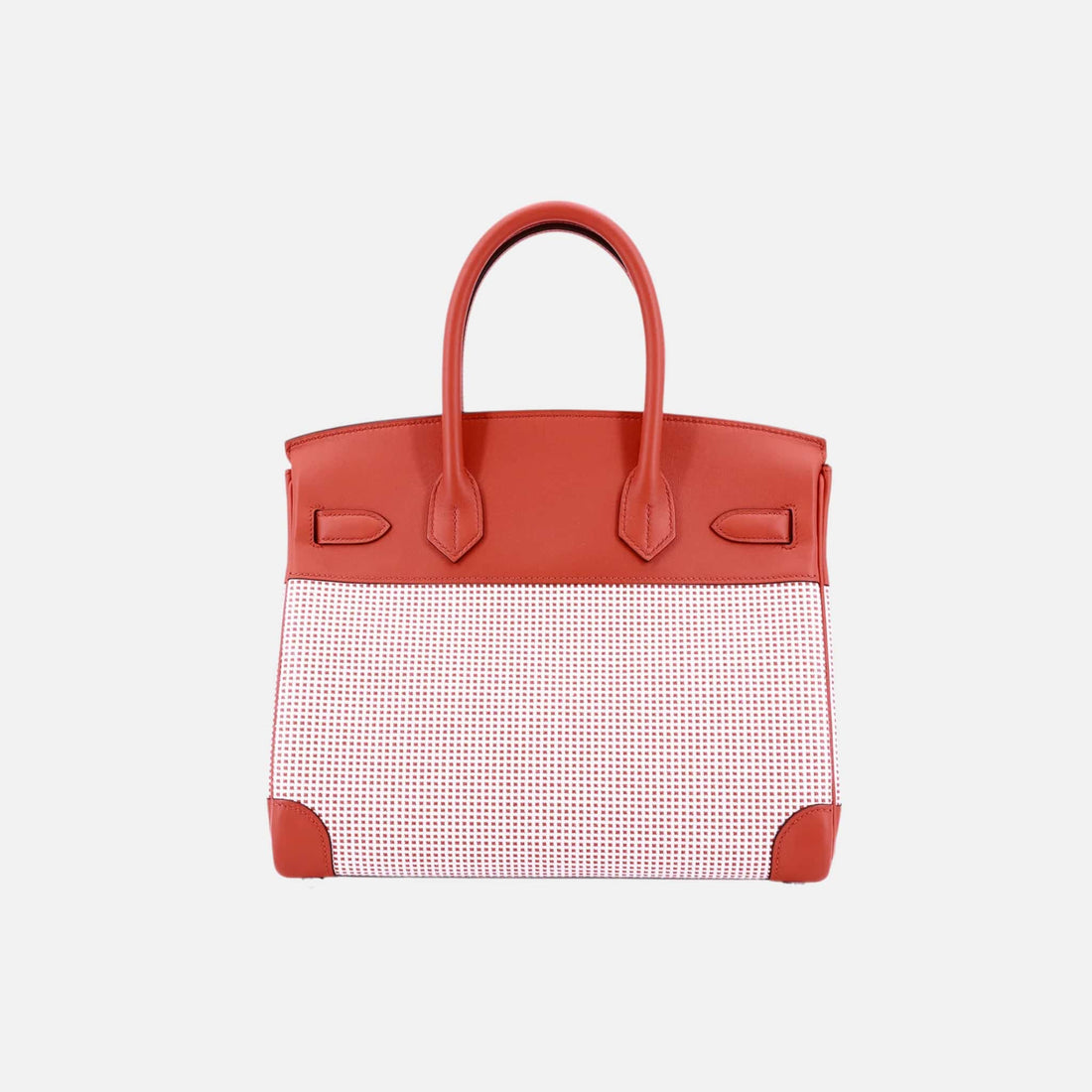 Hermes Birkin 30 إصدار محدود ثلاثي الألوان Toile Quadrille Canvas-Swift PHW، ظهر