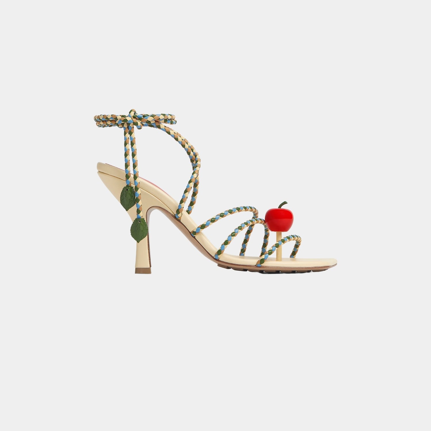 Bottega Veneta Adam Leather Sandal Multicolour Coaxial Laces, Side