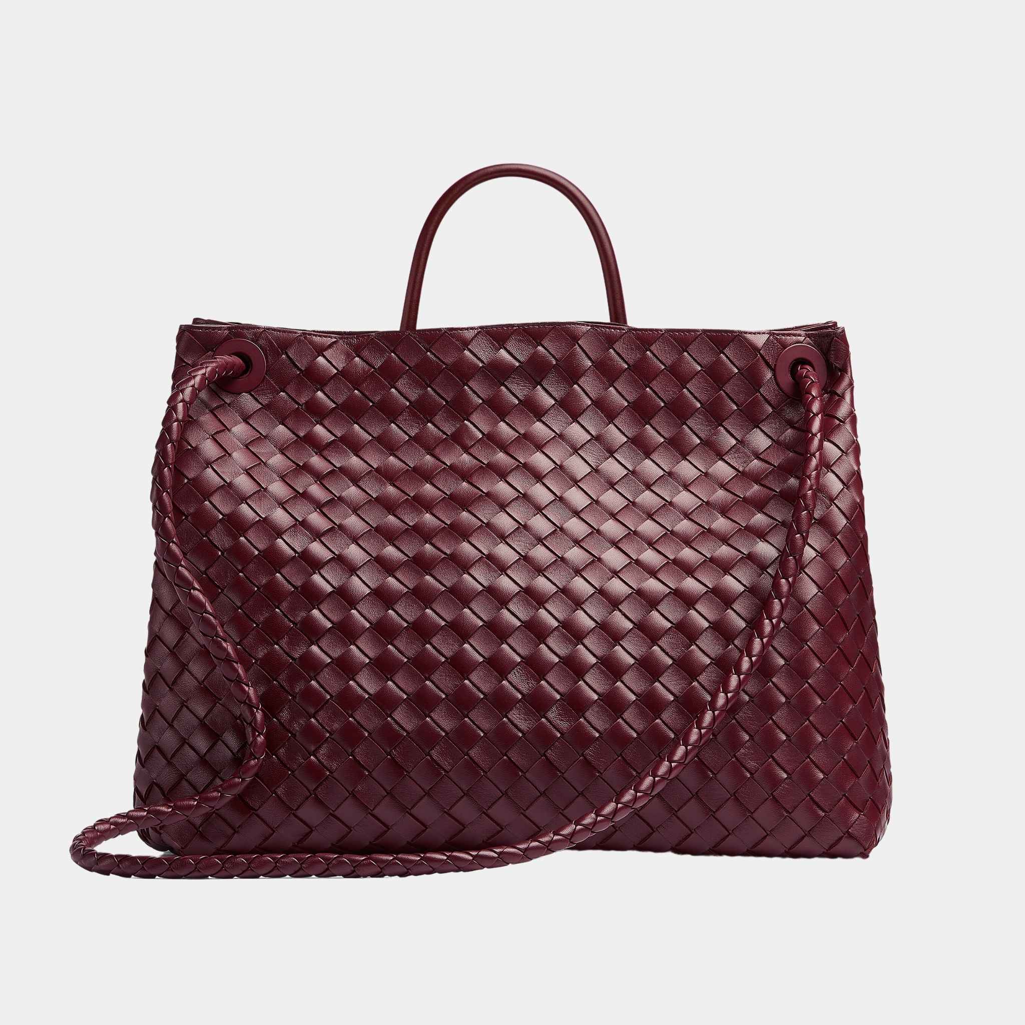 Bottega Veneta Andiamo Grand Format Handbag, Barolo, Back View