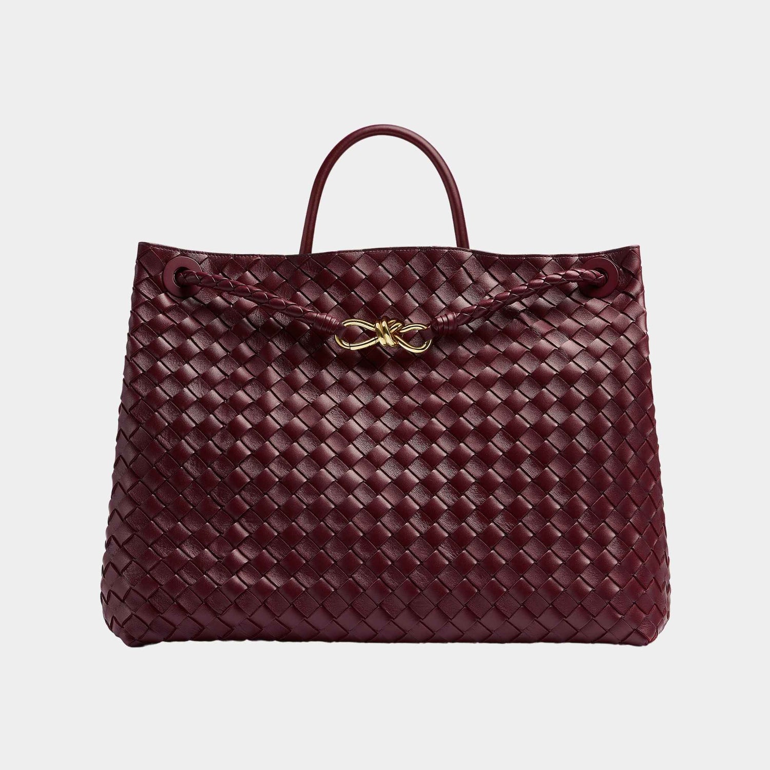 Bottega Veneta Andiamo Grand Format Handbag, Barolo, Front View