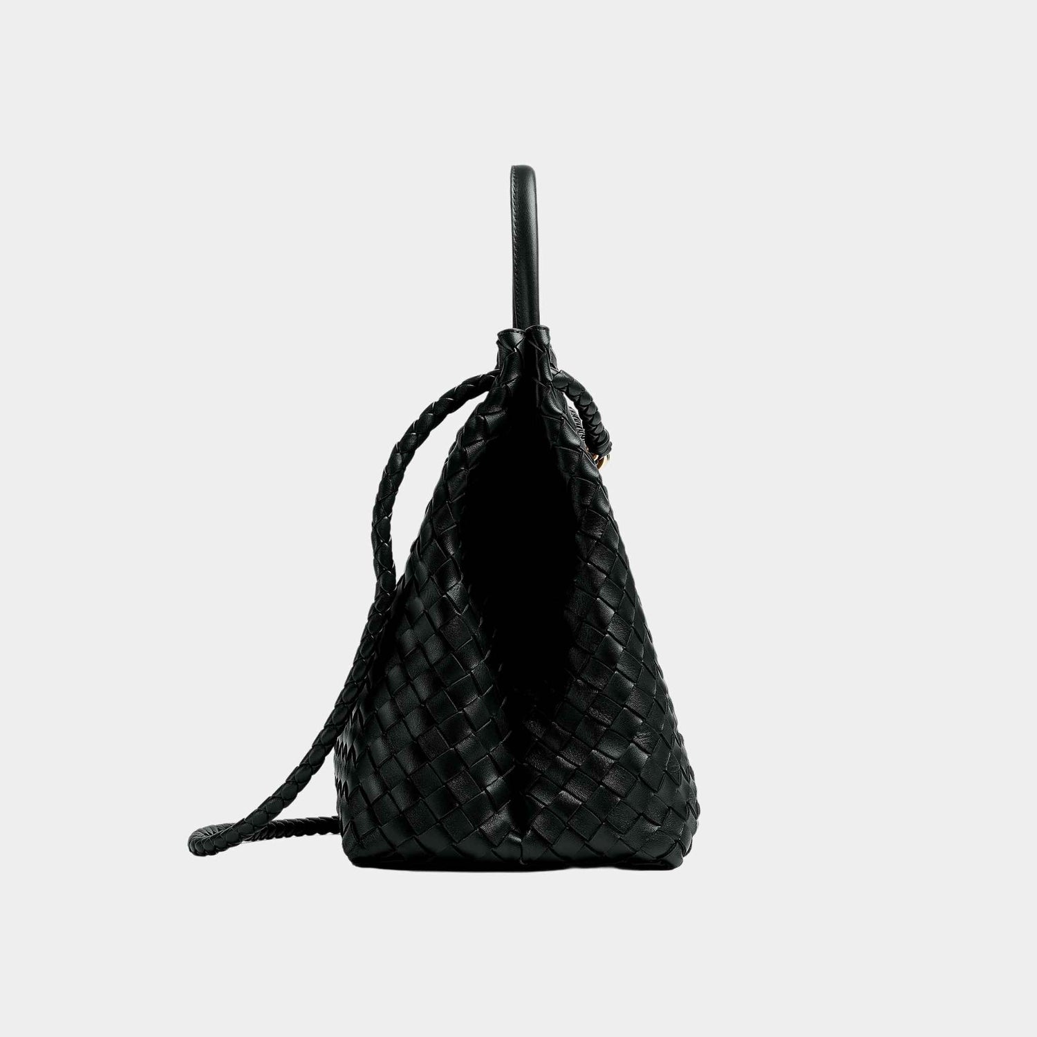 Bottega Veneta Andiamo Grand Format Handbag, Black, Side View