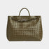 Bottega Veneta Andiamo Grand Format Handbag, Mud, Front View