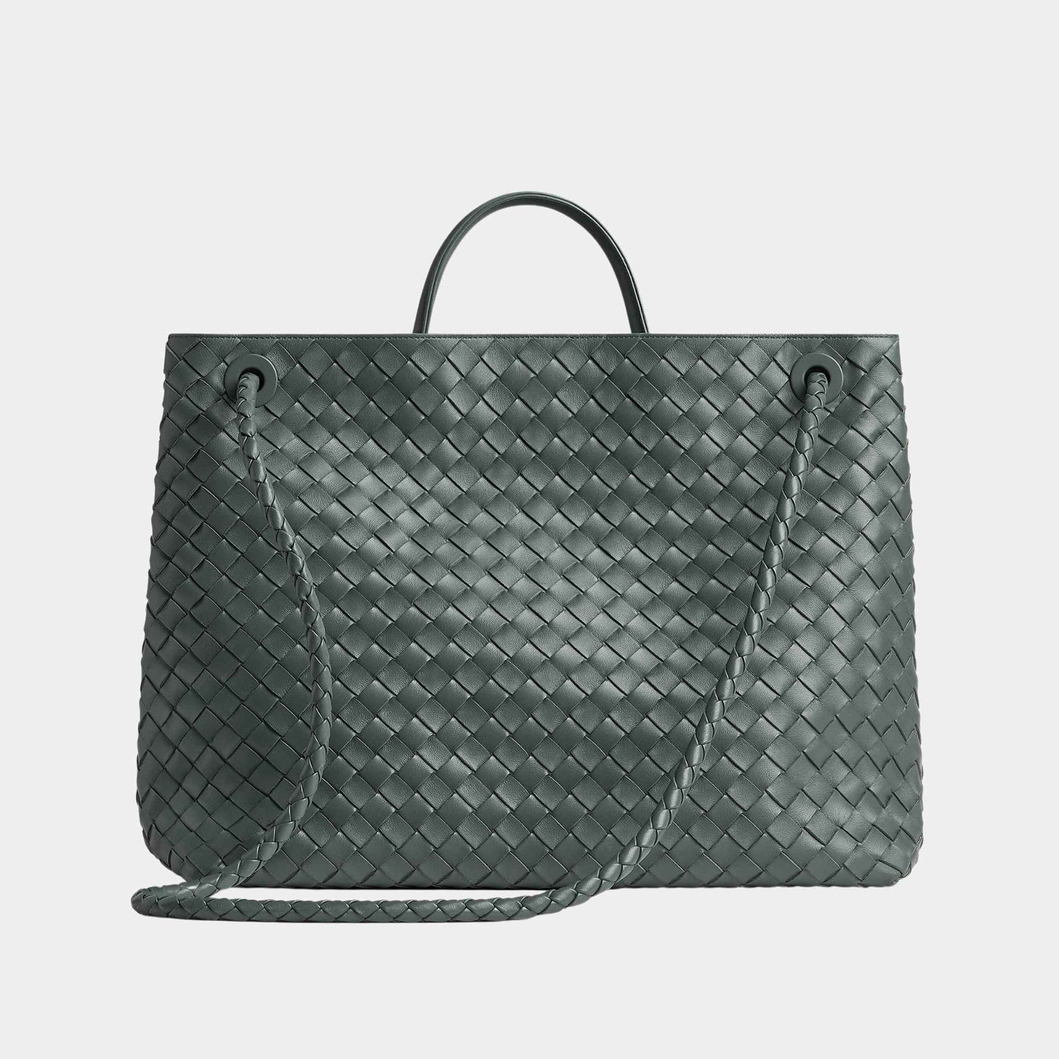 Bottega Veneta Andiamo Grand Format Handbag, Slate, Back View