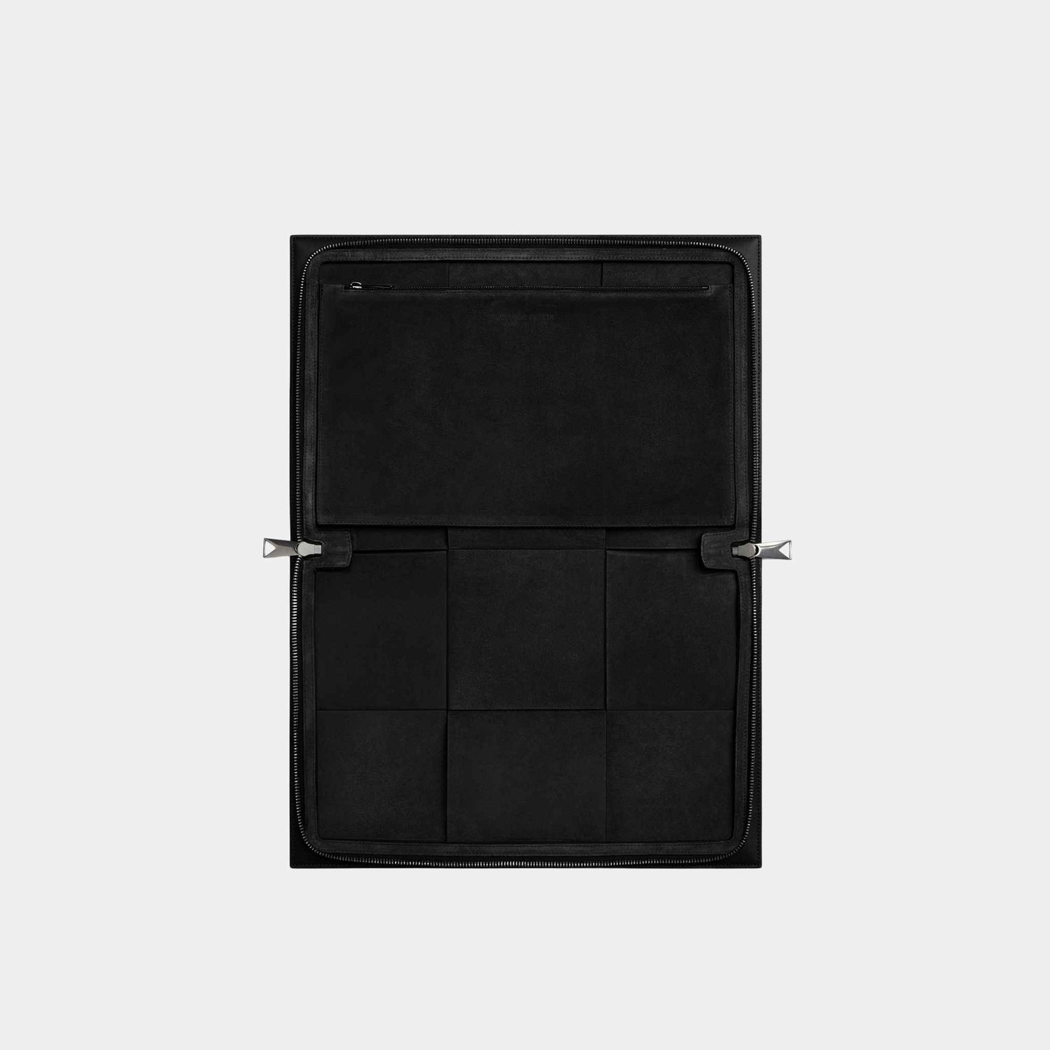 Bottega Veneta Arco Document Case, Black, Interior View