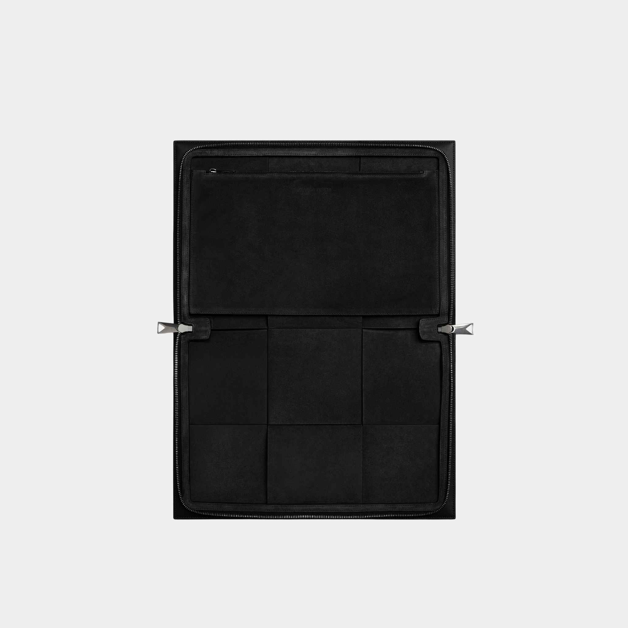 Bottega Veneta Arco Document Case, Black, Interior View