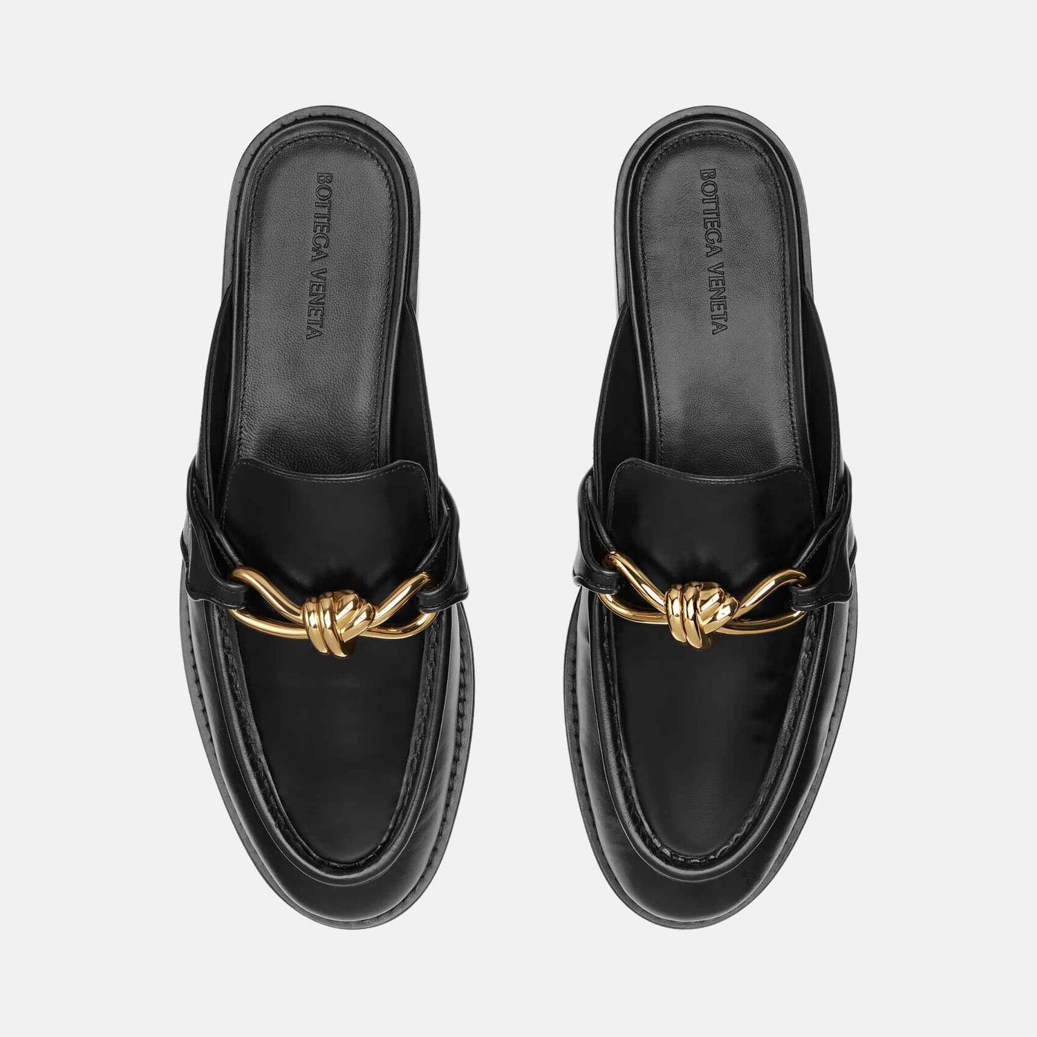 Bottega Veneta Astaire Loafer Soft Calfskin Leather, Black, Top