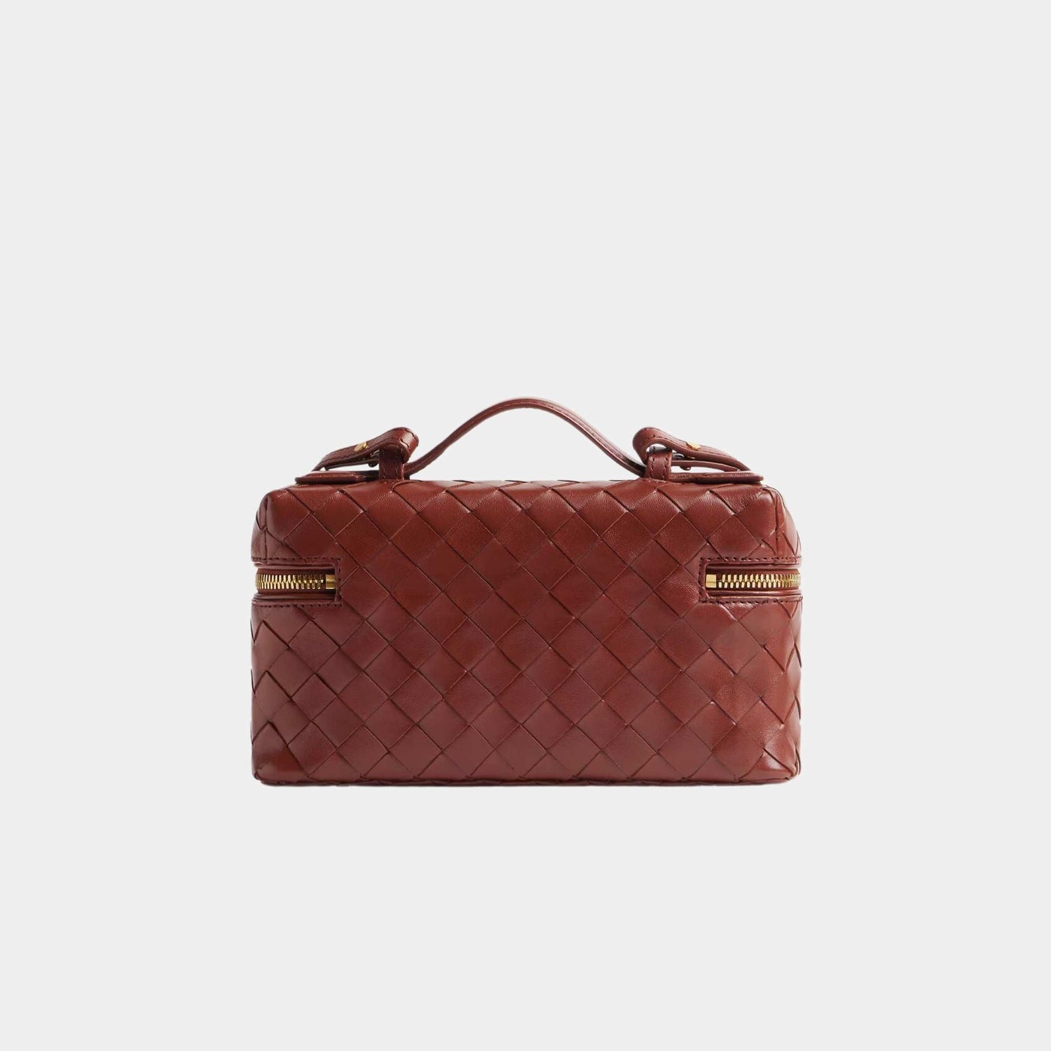 Bottega Veneta Bang Bang Vanity Case Intrecciato Leather, Sapele, Back