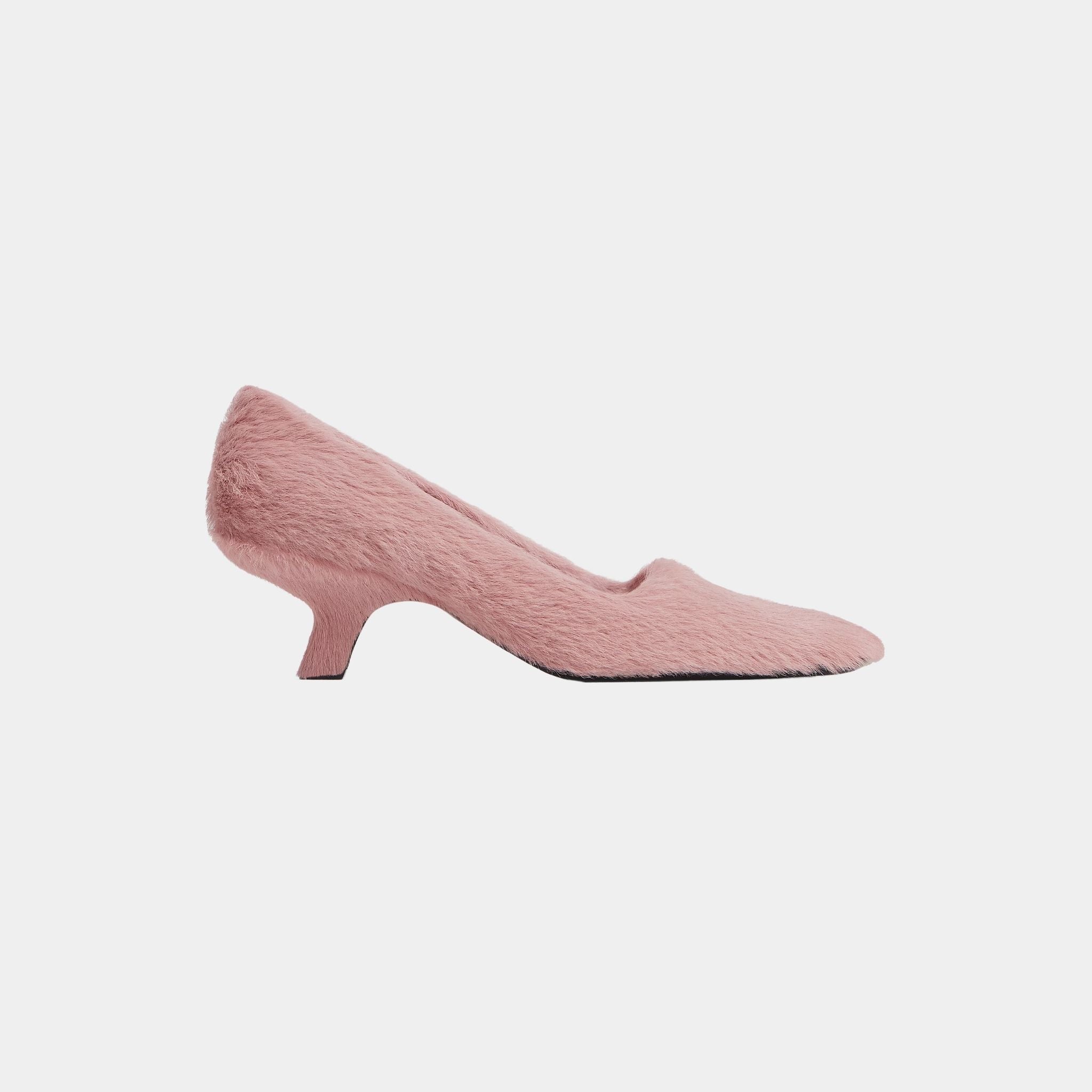 Bottega Veneta Boogie Kitten Heel Pump Calf Hair, Rosette, Side