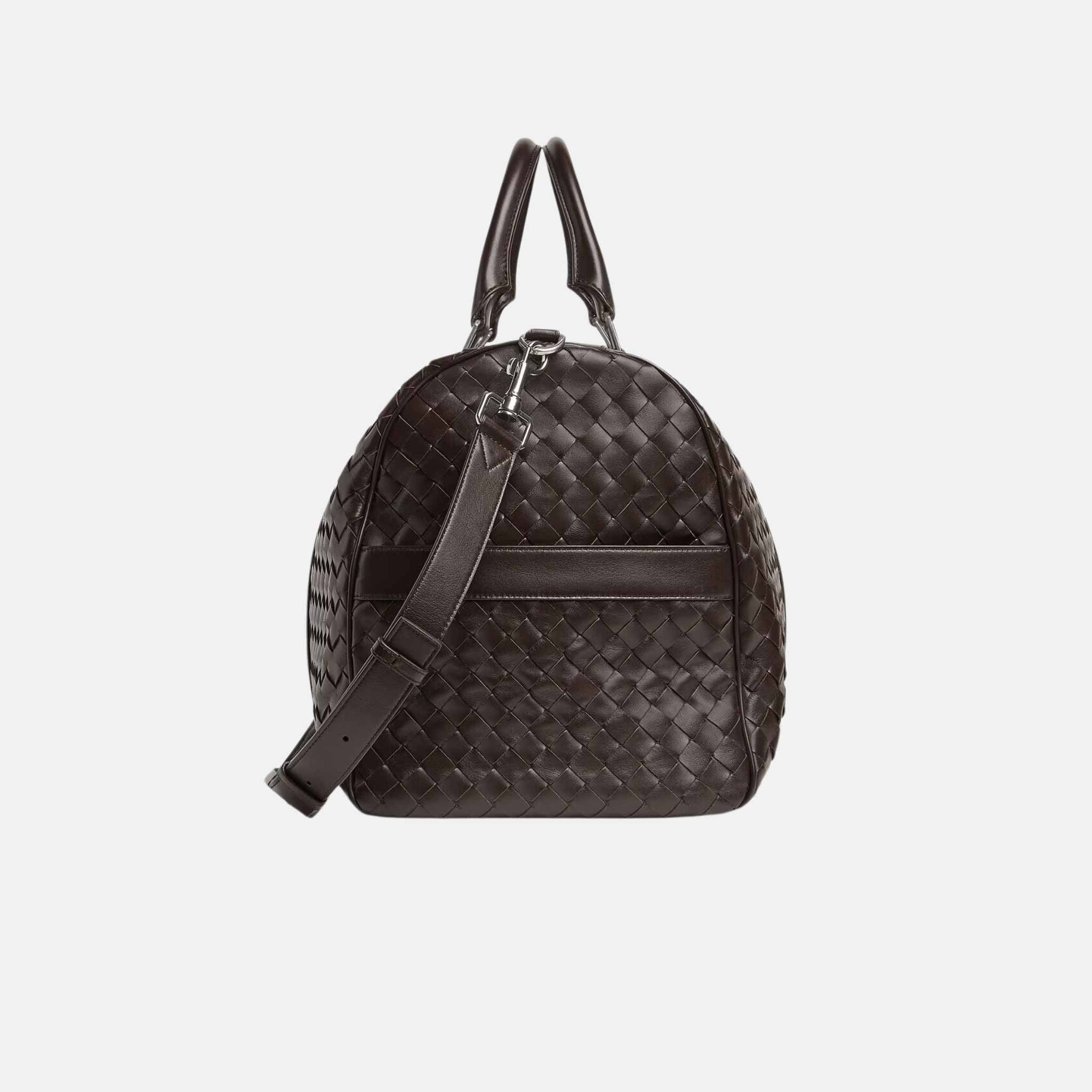 Bottega Veneta Cabin Duffle Bag In Intrecciato Leather, Fondant, Side