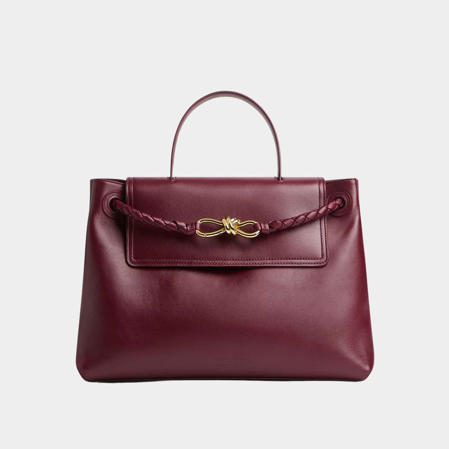 Bottega Veneta Ciao Ciao Silky Calf Leather, Barolo, Front