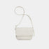 Bottega Veneta Cobble Messenger Flat Cross Body Bag, White, Front