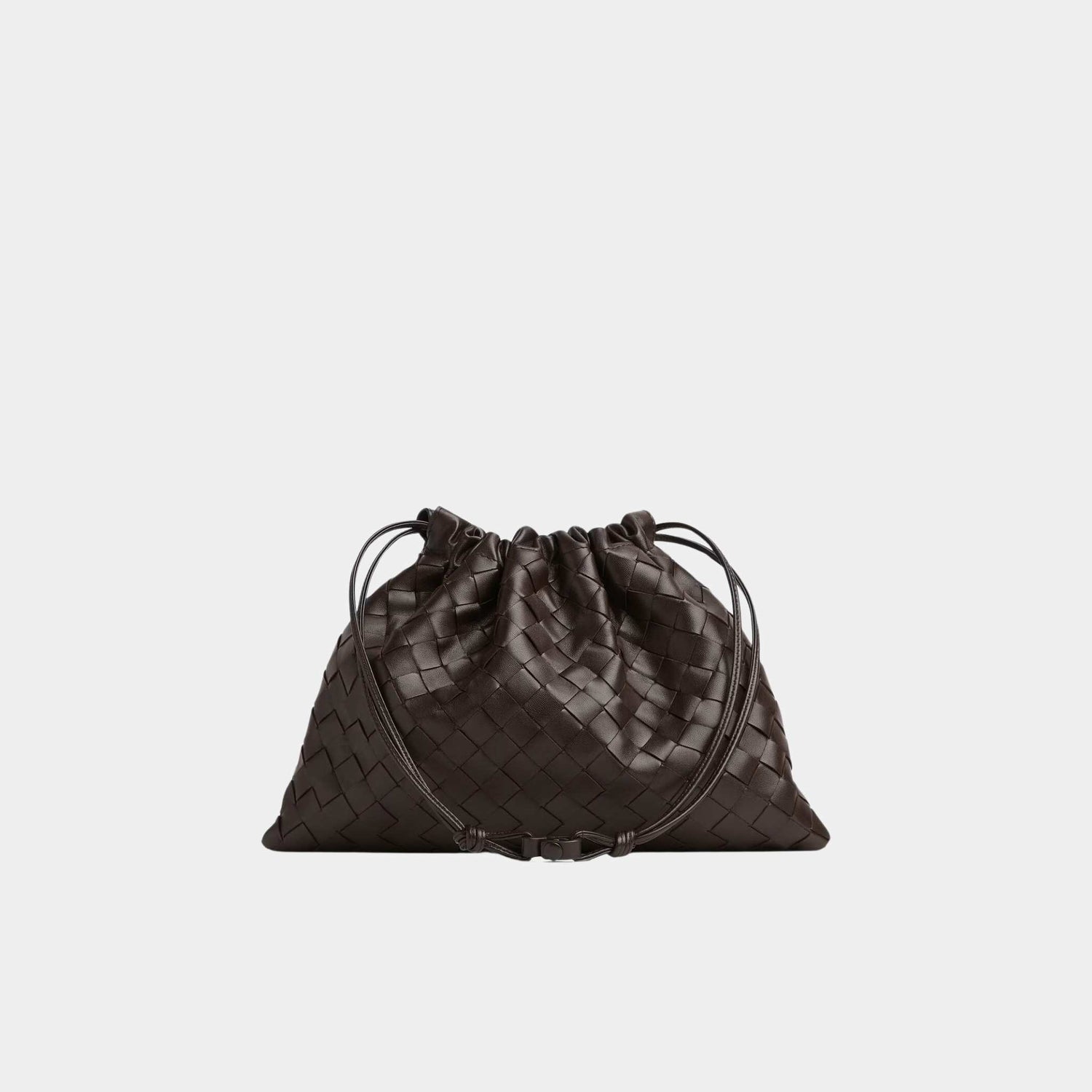 Bottega Veneta Dustbag Intrecciato Calf Leather With Loop Attachment, Fondant, Back