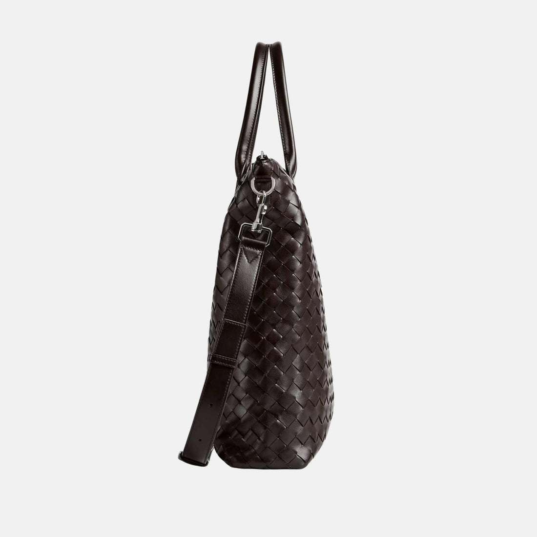 حقيبة توت North-South بسحاب Intrecciato من Bottega Veneta، Fondant، جانبية