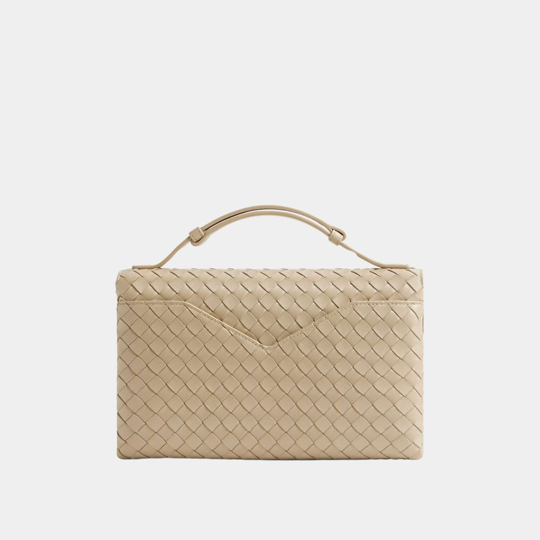 Bottega Veneta Knot Lock, Ecru, Back