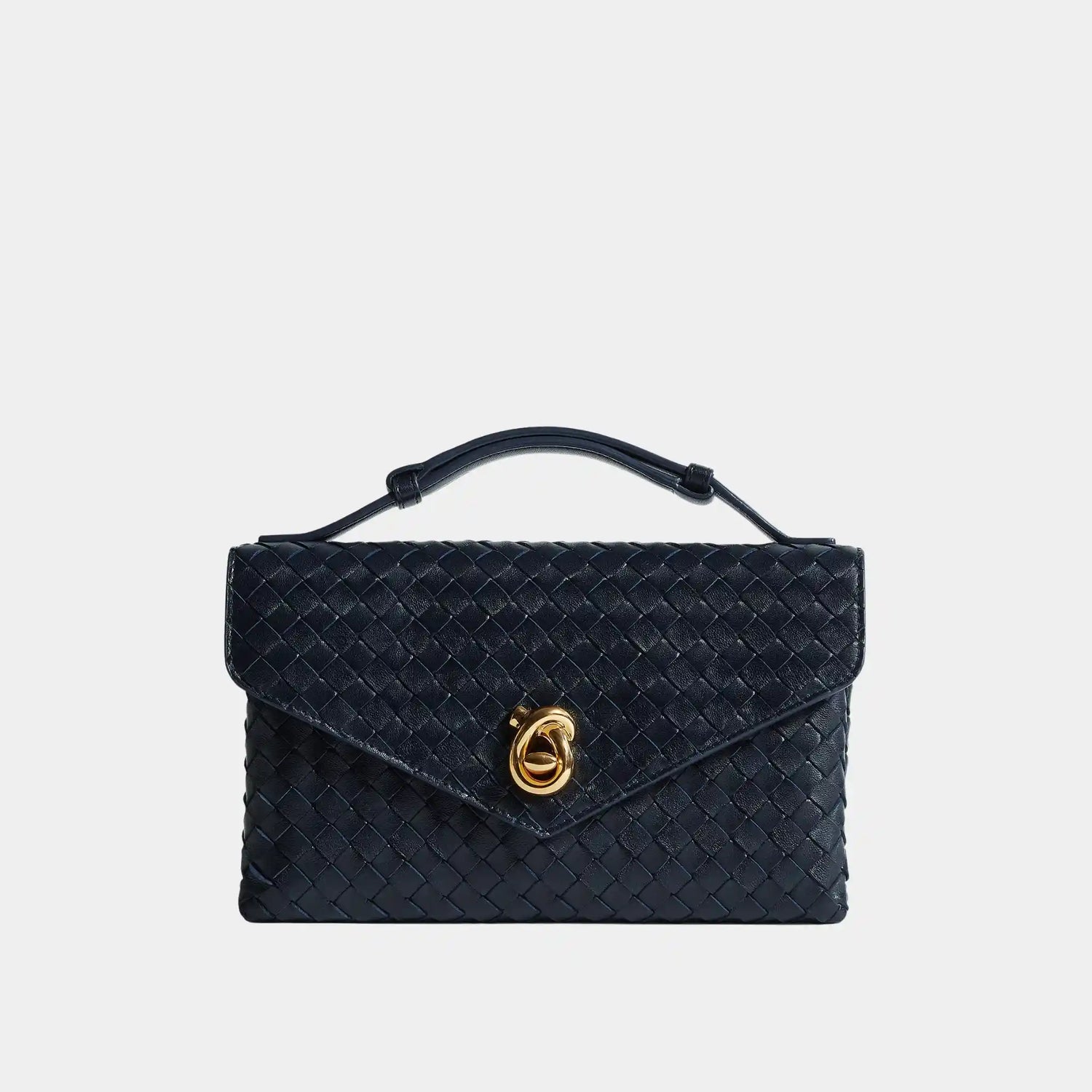 Bottega Veneta Knot Lock, Midnight, Front