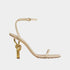 Bottega Veneta Knot Sandals, Sea Salt Beige, Side View