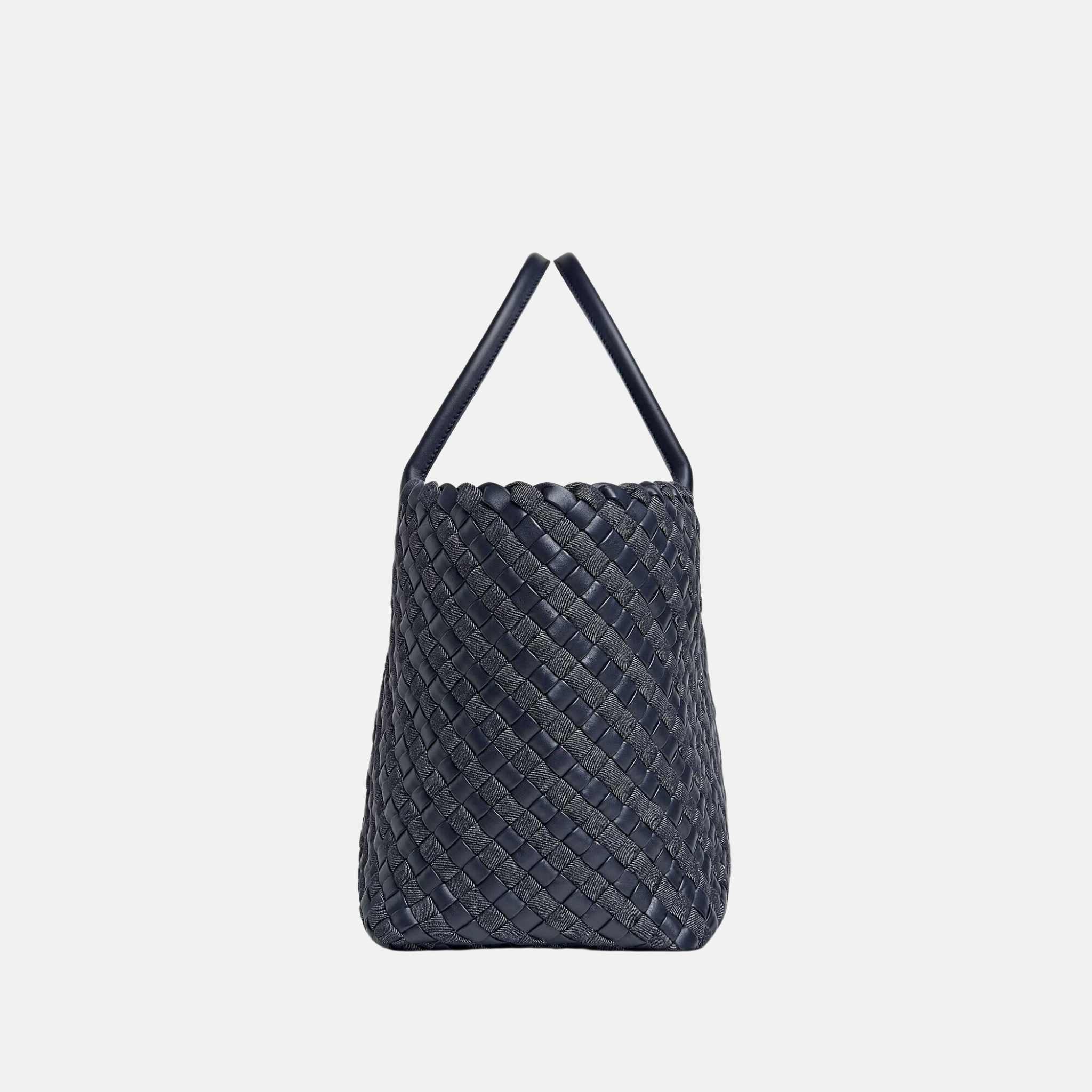 Bottega Veneta Large Cabat Intreccio Padded Nappa And Denim Tote Bag, Side