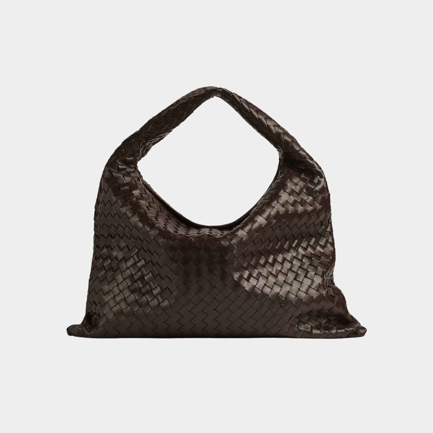 Bottega Veneta Large Hop Calfskin Shoulder Bag, Fondant, Front