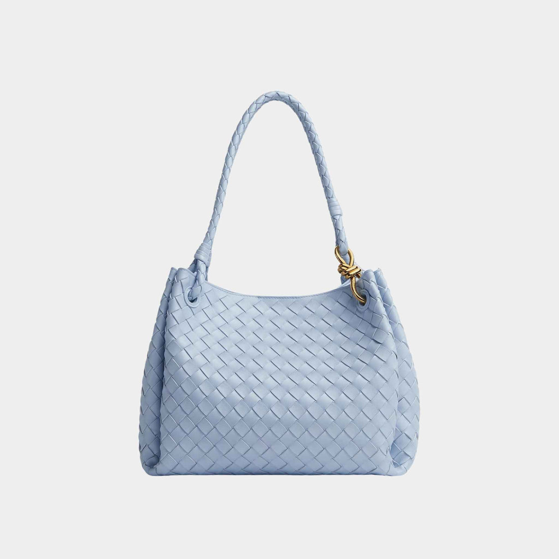 Bottega Veneta Large Parachute Shoulder Bag, Lunar, Front