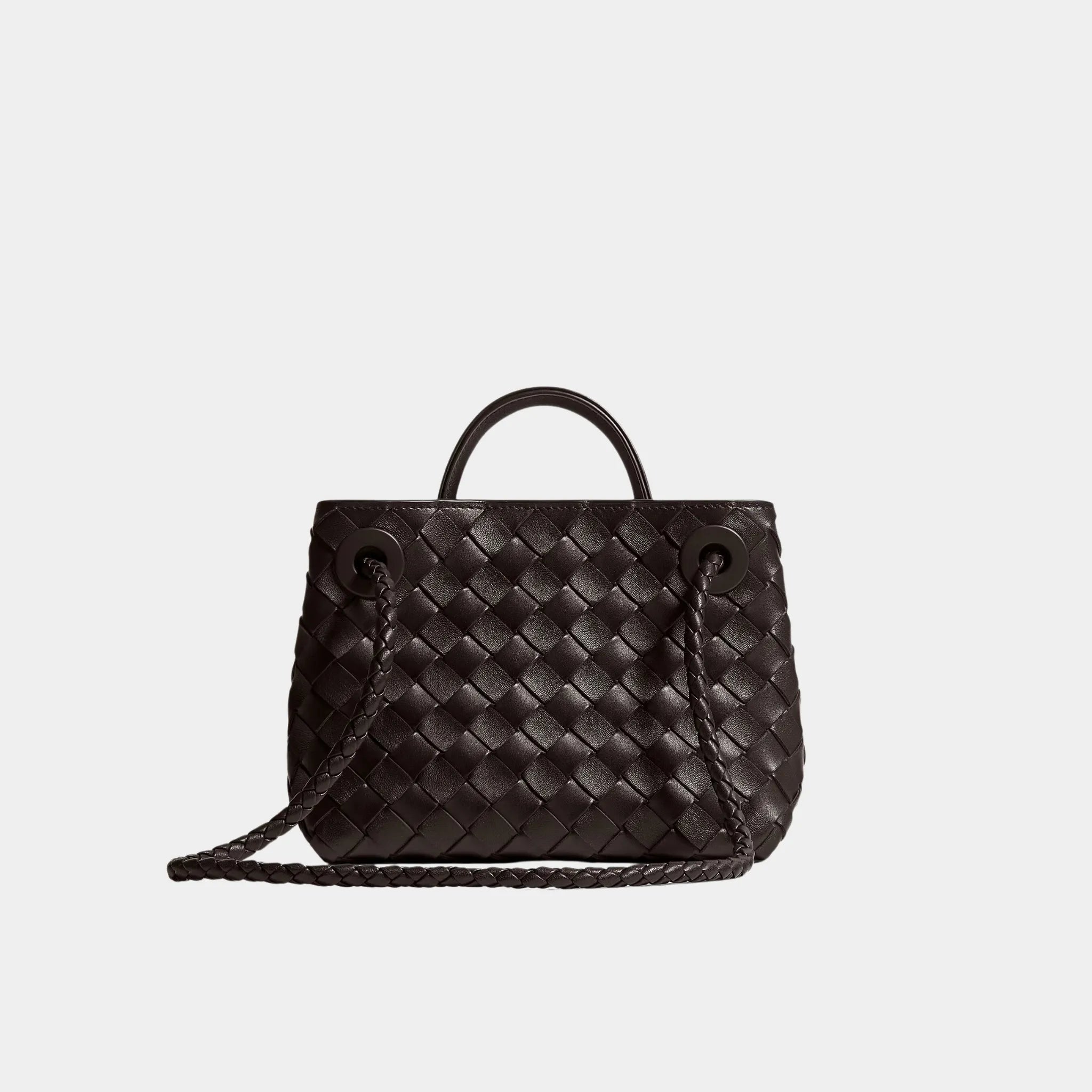 Bottega Veneta Mini Andiamo Bag in Intrecciato Leather, Fondant, Back