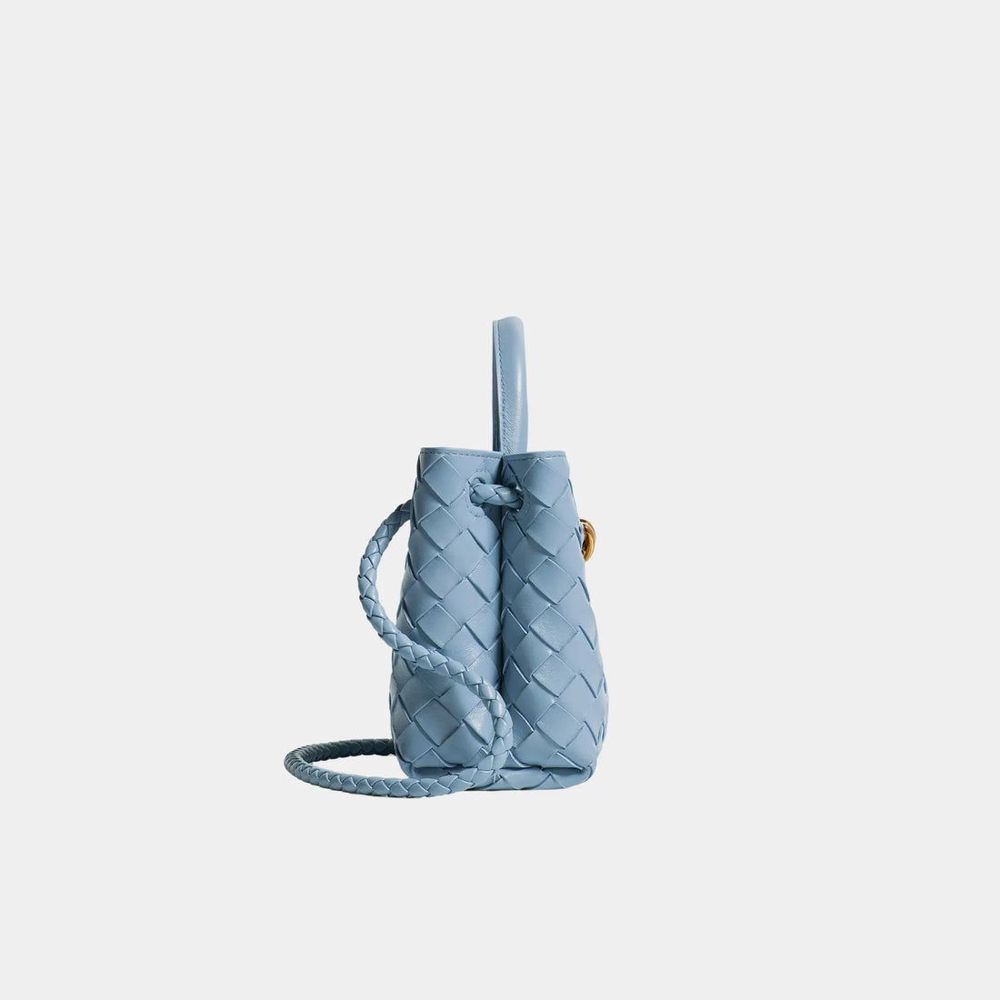 alt
حقيبة Bottega Veneta Mini Andiamo من جلد Intrecciato، لون Mineral، من الجانب