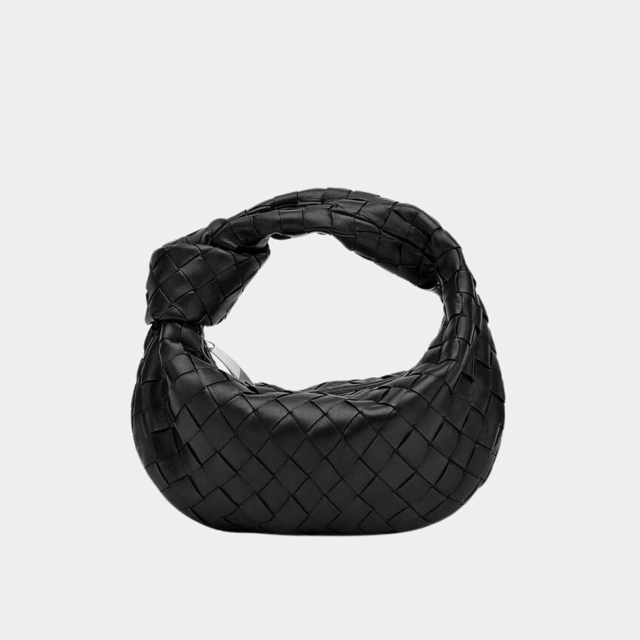 Bottega Veneta Mini Jodie Handbag, Black, Front View