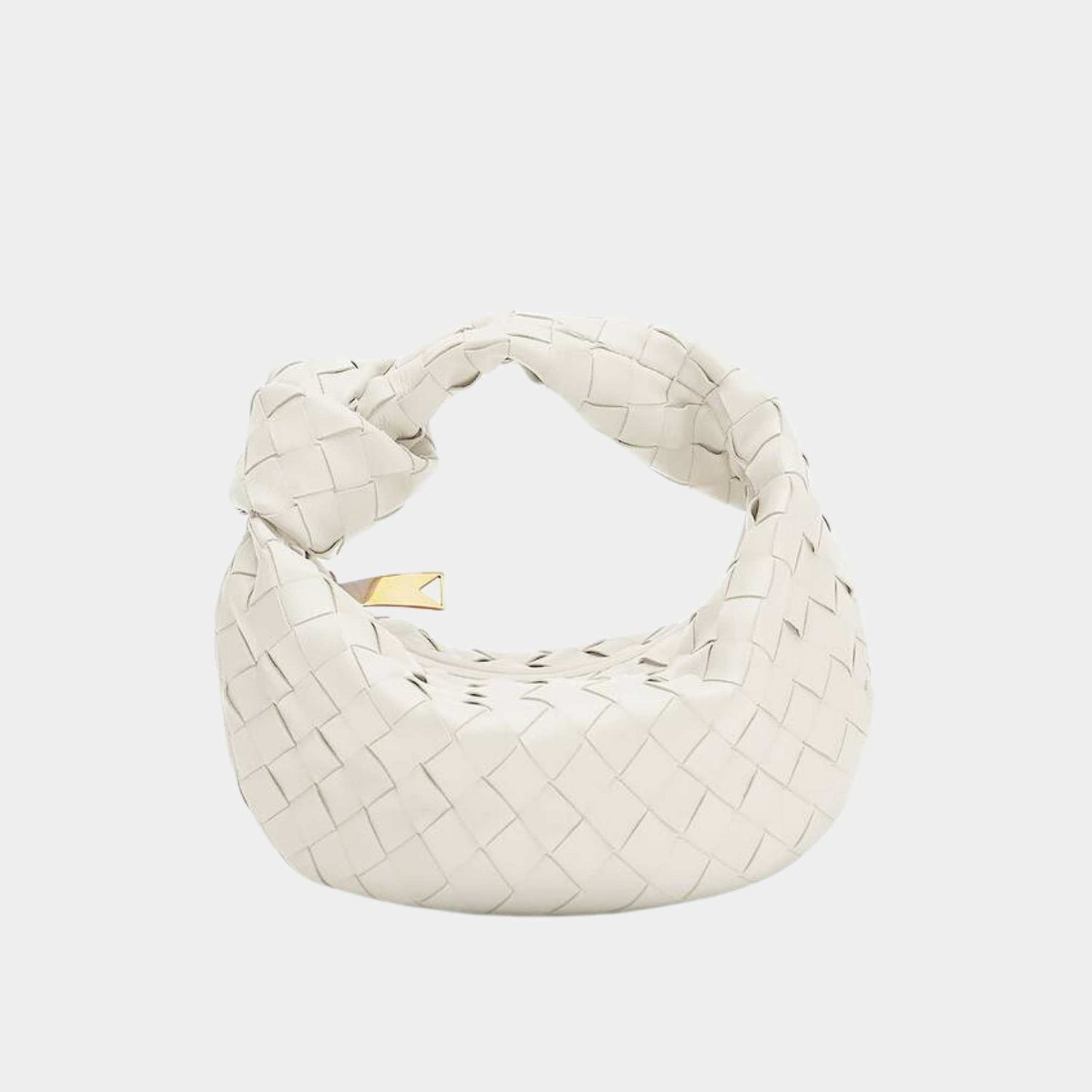 Bottega Veneta Mini Jodie Handbag, Chalk, Front View