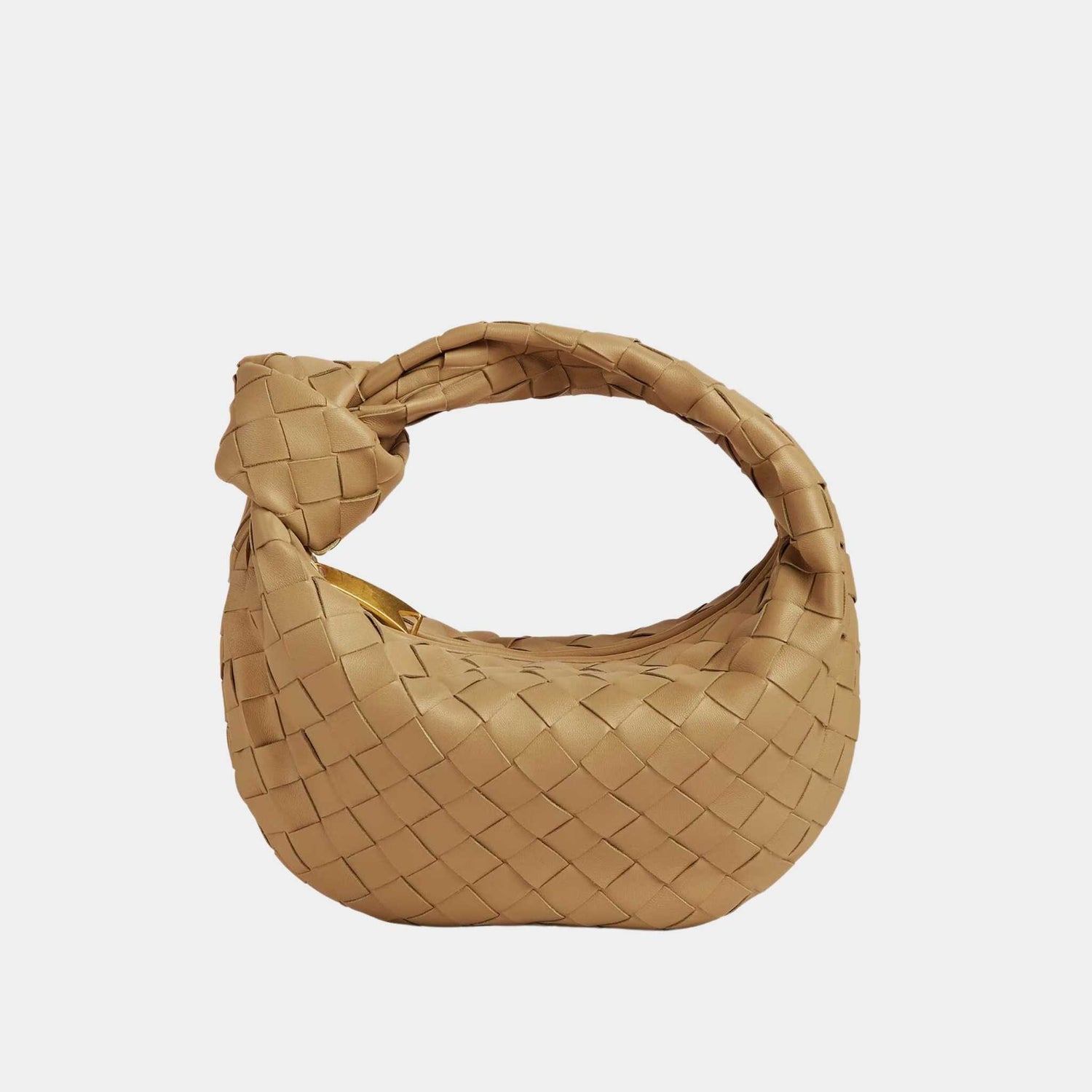 Bottega Veneta Mini Jodie Handbag, Dark Praline, Front