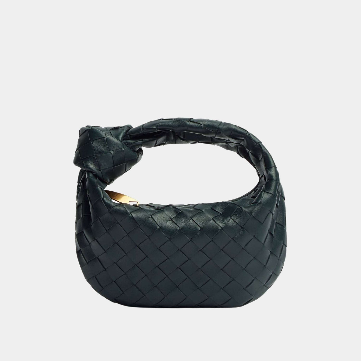 Bottega Veneta Mini Jodie Handbag, Ink Green, Front