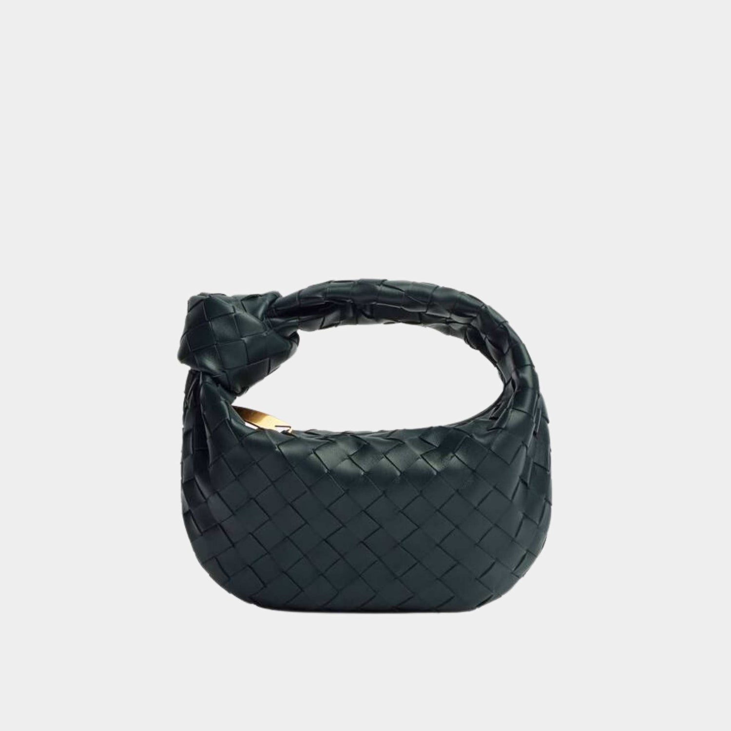 Bottega Veneta Mini Jodie Handbag, Inkwell Black, Front View