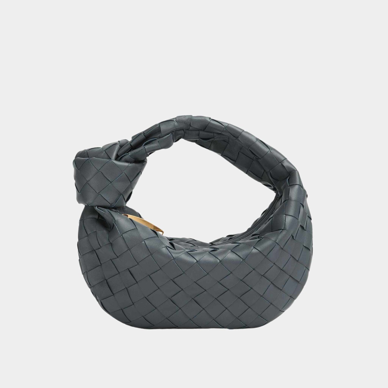 Bottega Veneta Mini Jodie Handbag, Lightning Gray, Front