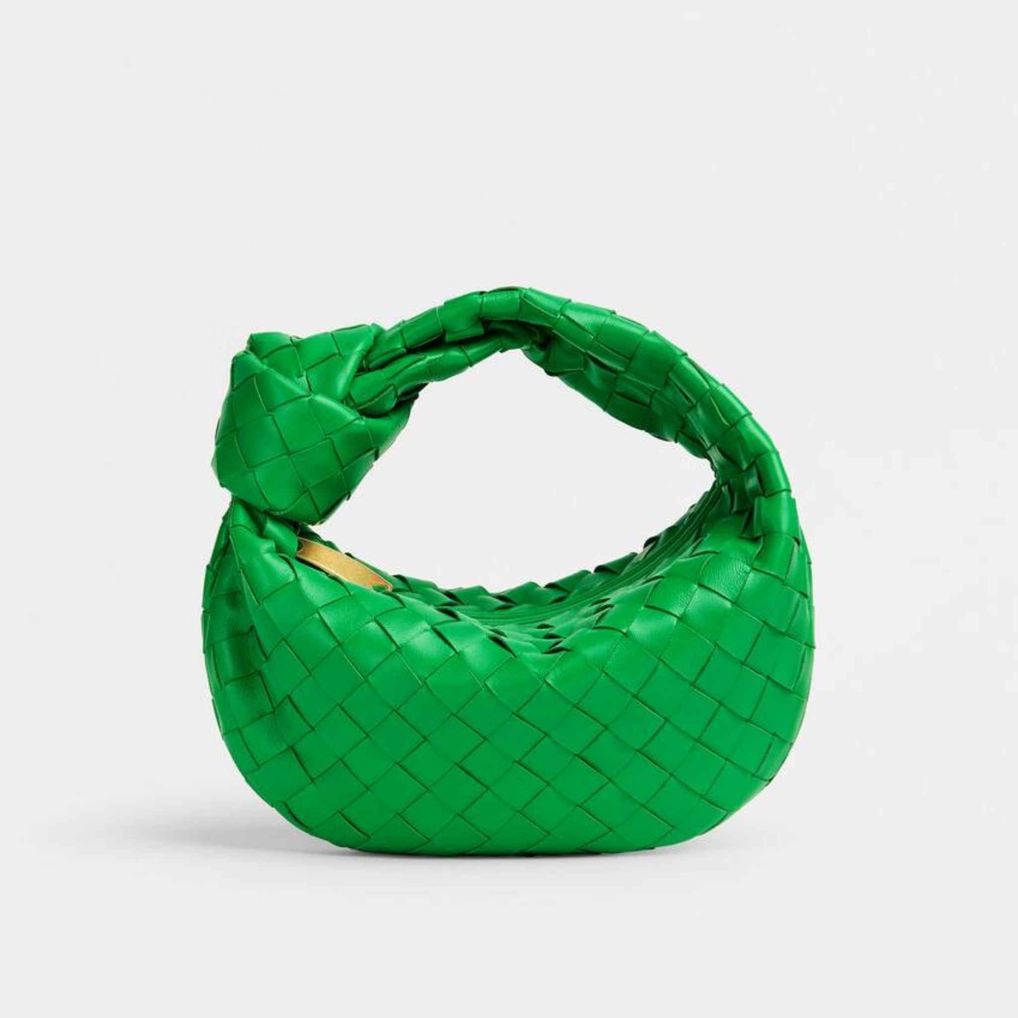 Bottega Veneta Mini Jodie Handbag, Parakeet Green, Front View