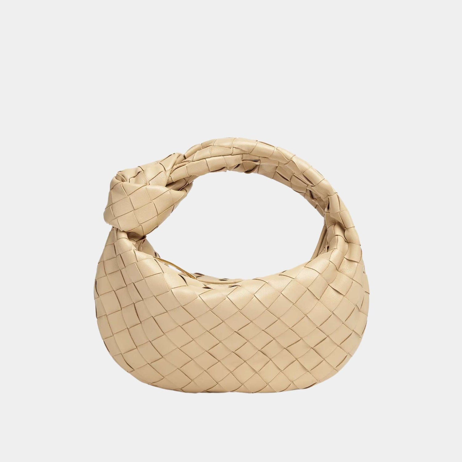 Bottega Veneta Mini Jodie Handbag, Porridge, Front