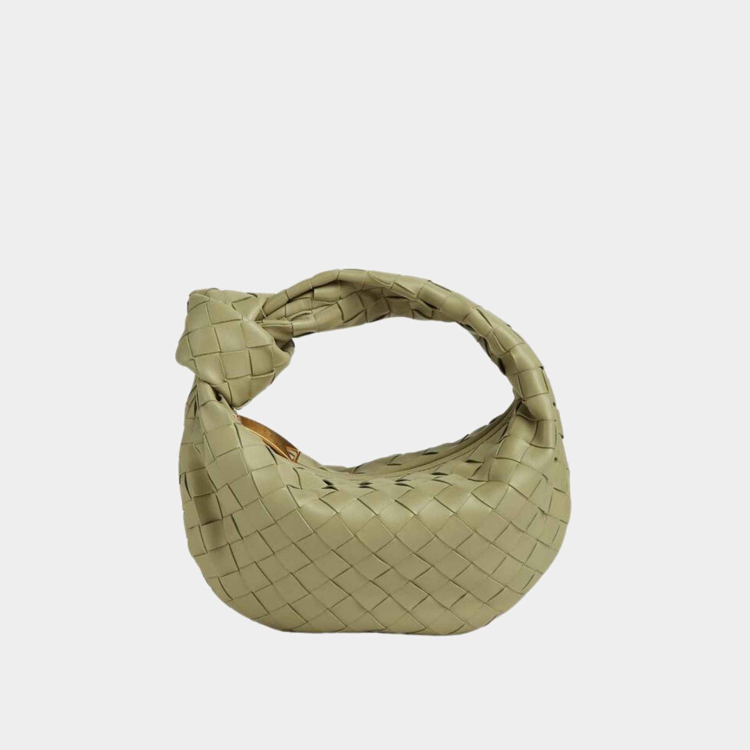 Bottega Veneta Mini Jodie Handbag, Travertine Green, Front View