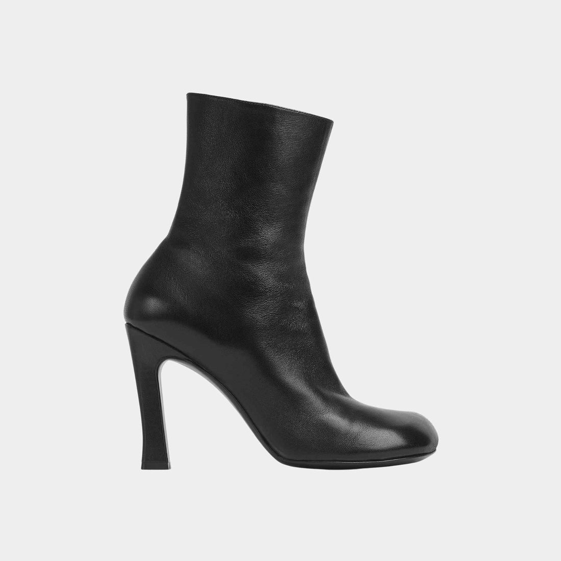 Bottega Veneta Nico Ankle Boot Lamskin with Sculpted Silhouette, Black, Side