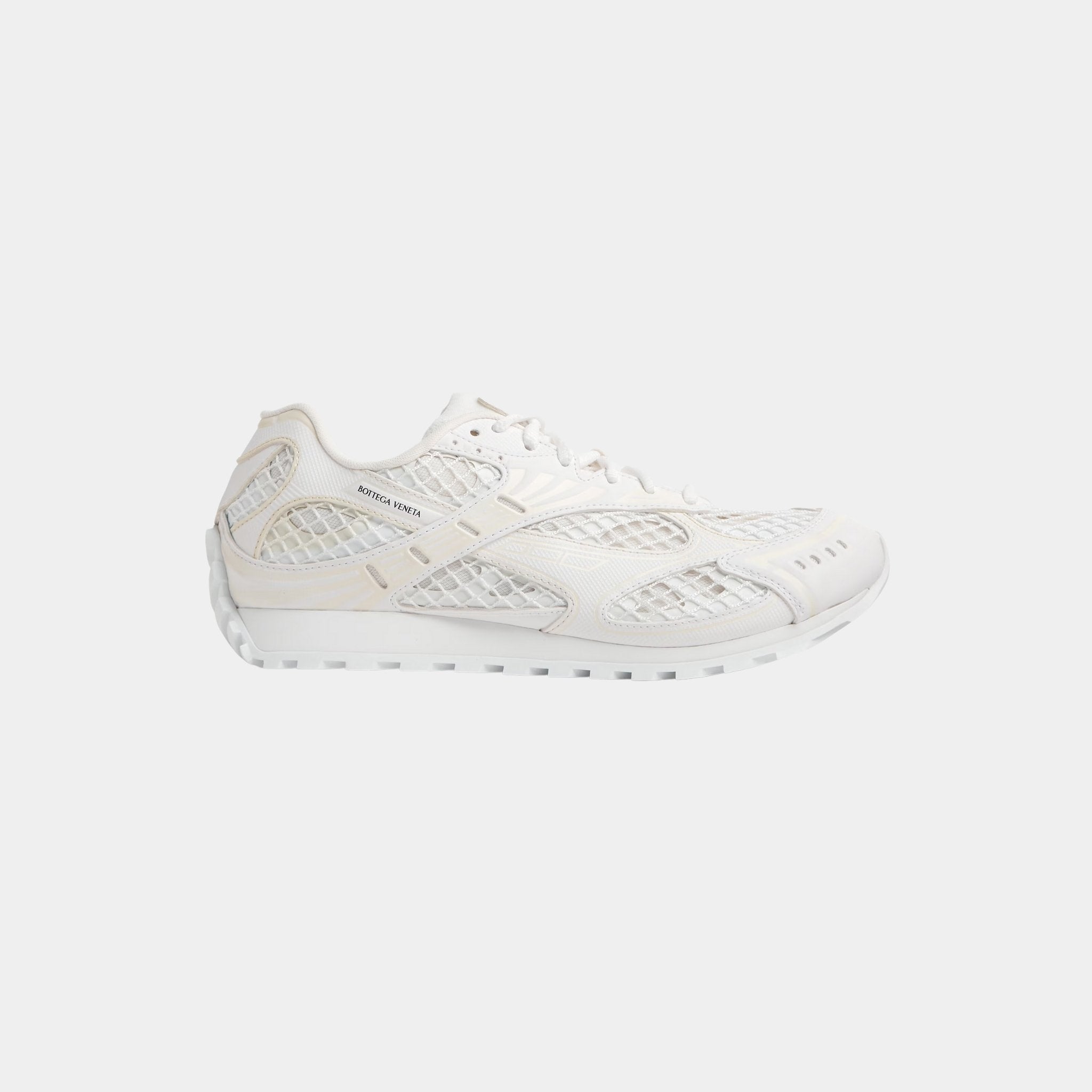 Bottega Veneta Orbit Runner Sneaker Technical Fabric and Mesh Women, White, Side