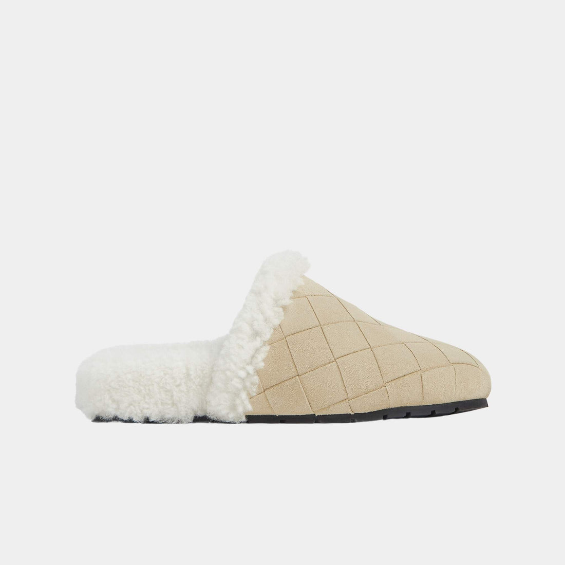 Bottega Veneta Reggie Slipper in Padded Intrecciato Suede, Side