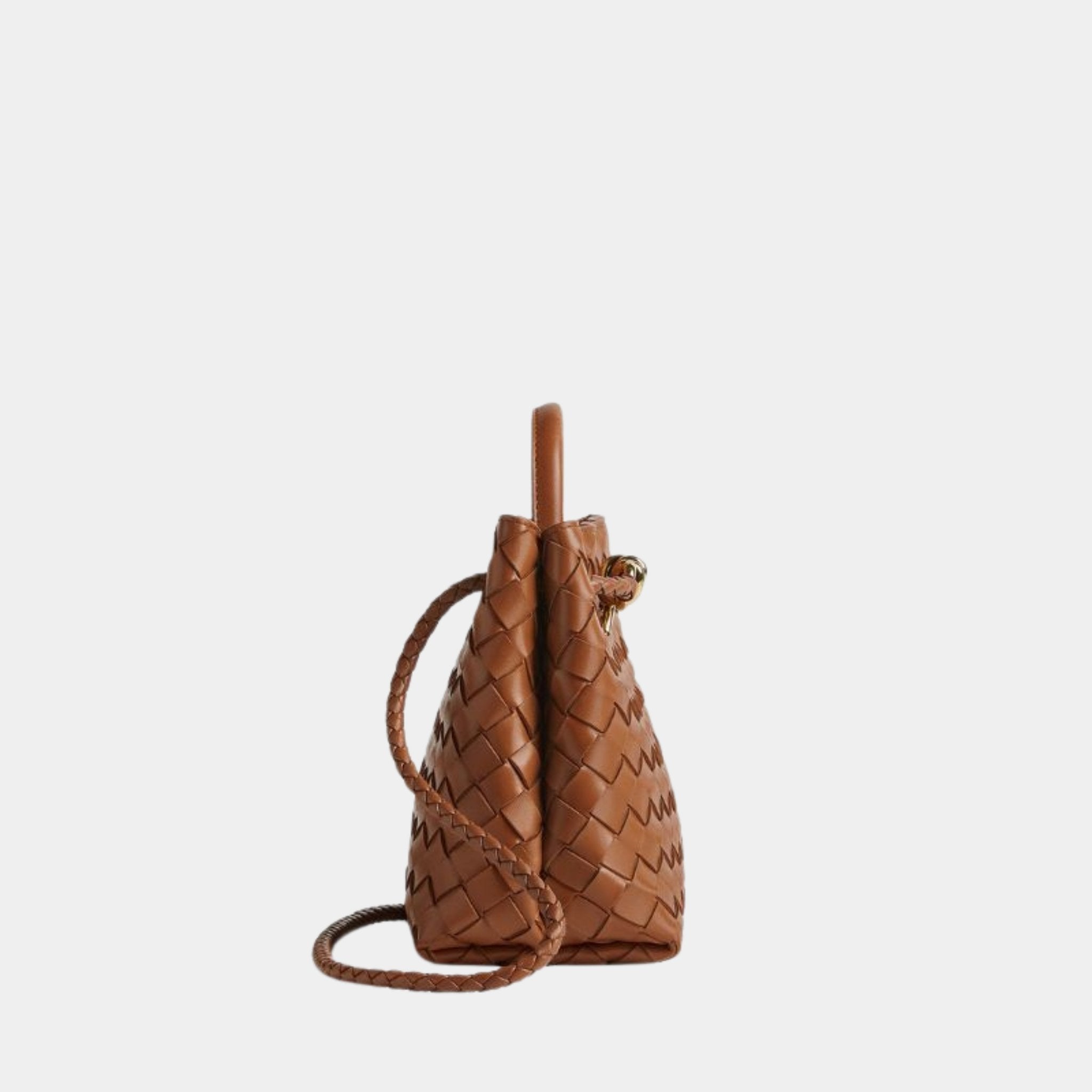 Bottega Veneta Small Andiamo, Cognac, Side